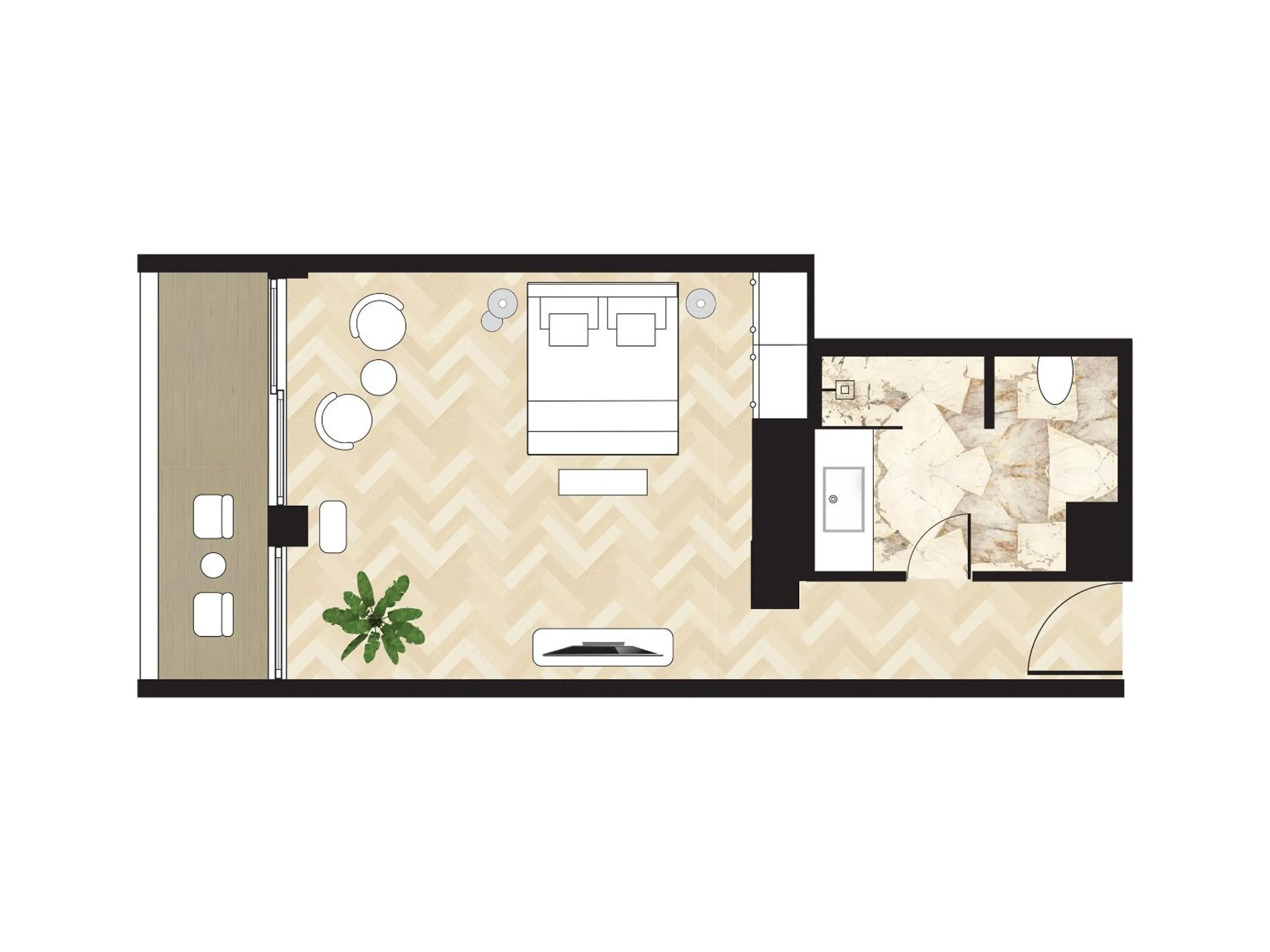 Floor plan in Vouliagmeni Suites