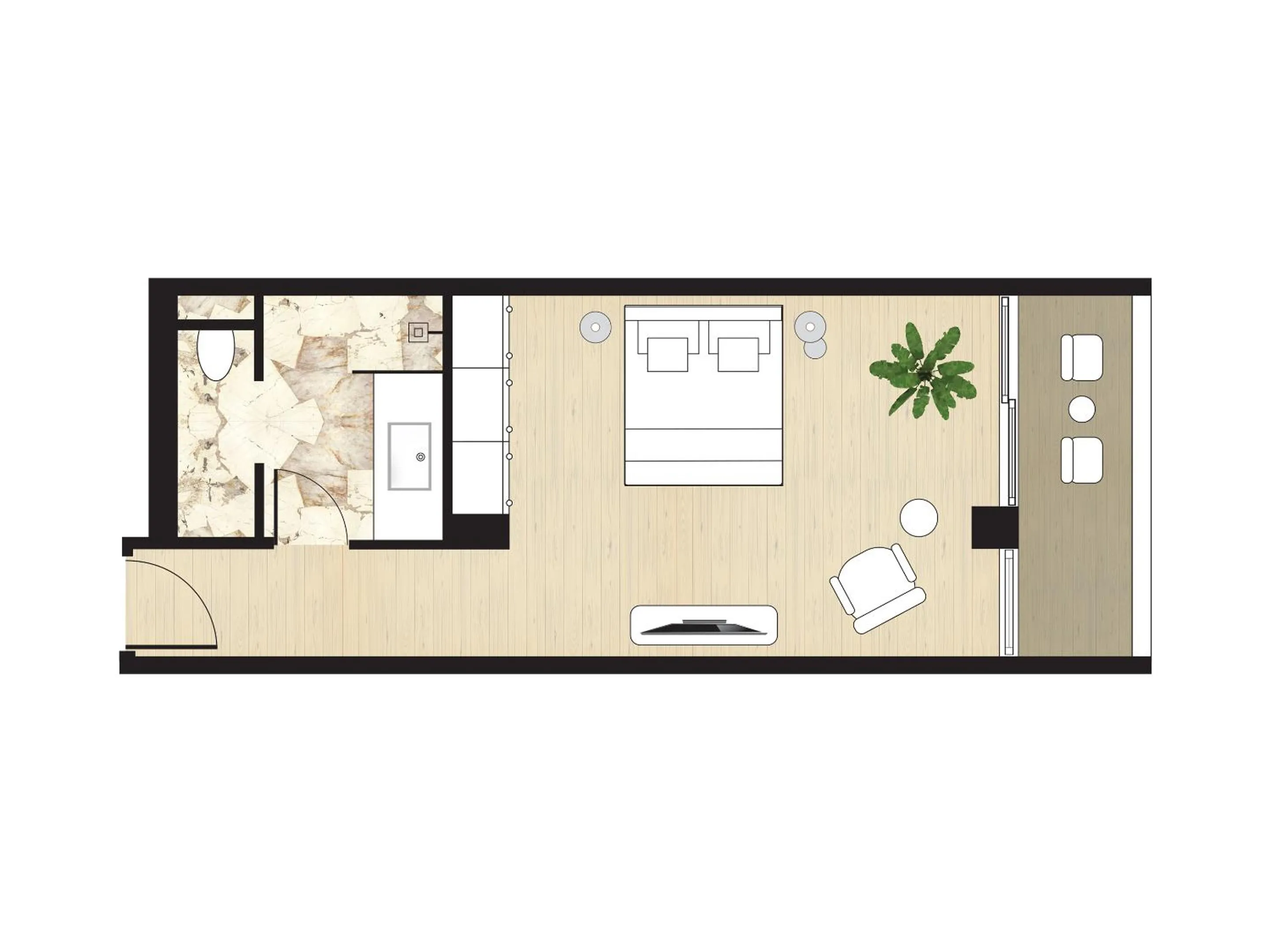 Floor plan in Vouliagmeni Suites