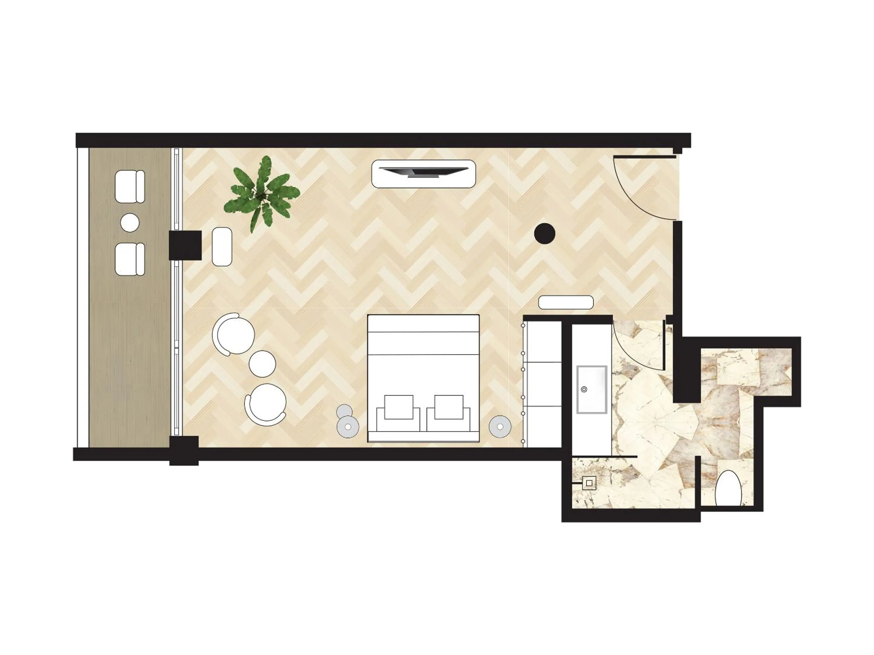 Floor plan in Vouliagmeni Suites