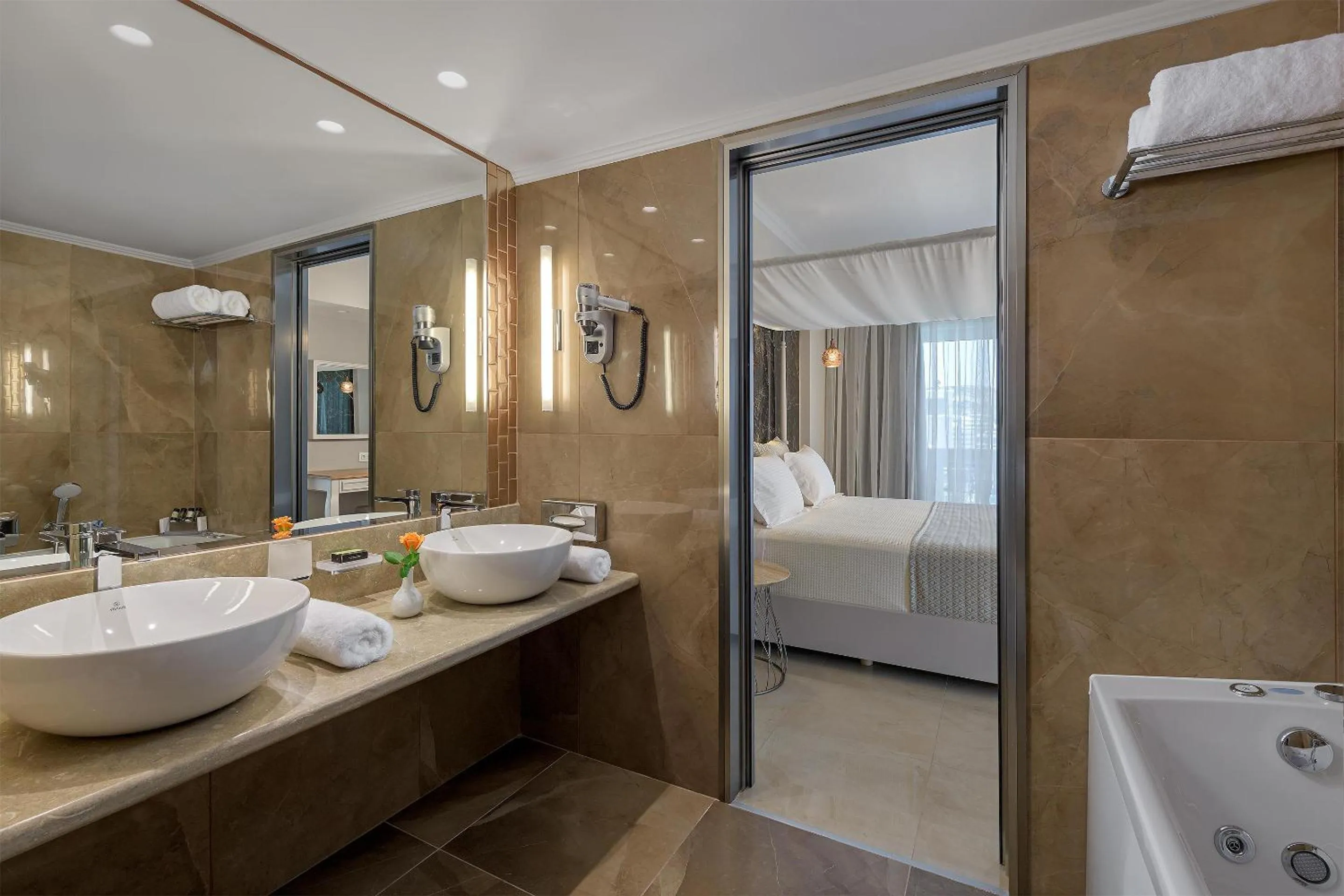 Bathroom, Bed in Rodos Palladium Leisure & Wellness