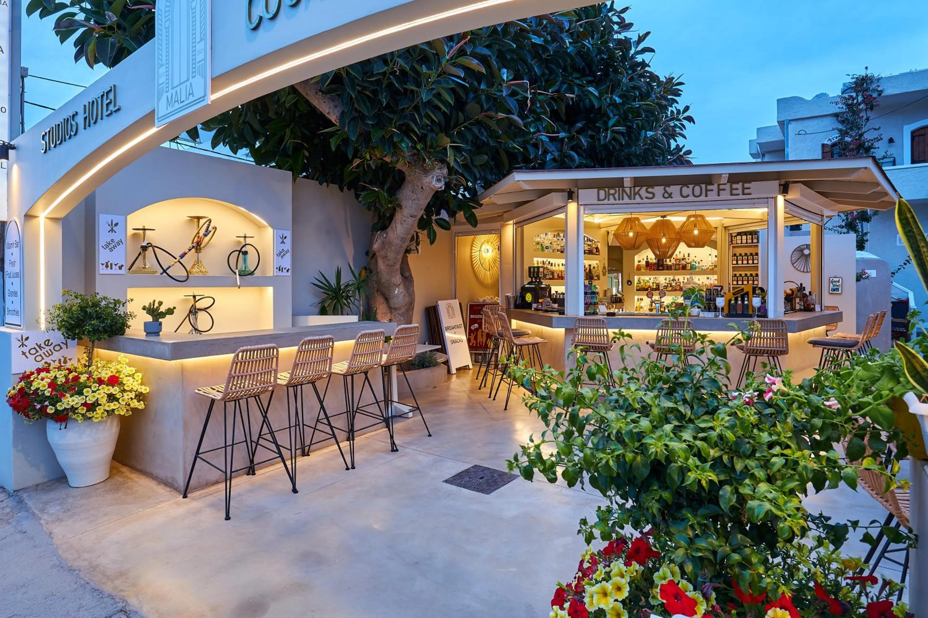 Lounge or bar in Mila Malia Studios Hotel