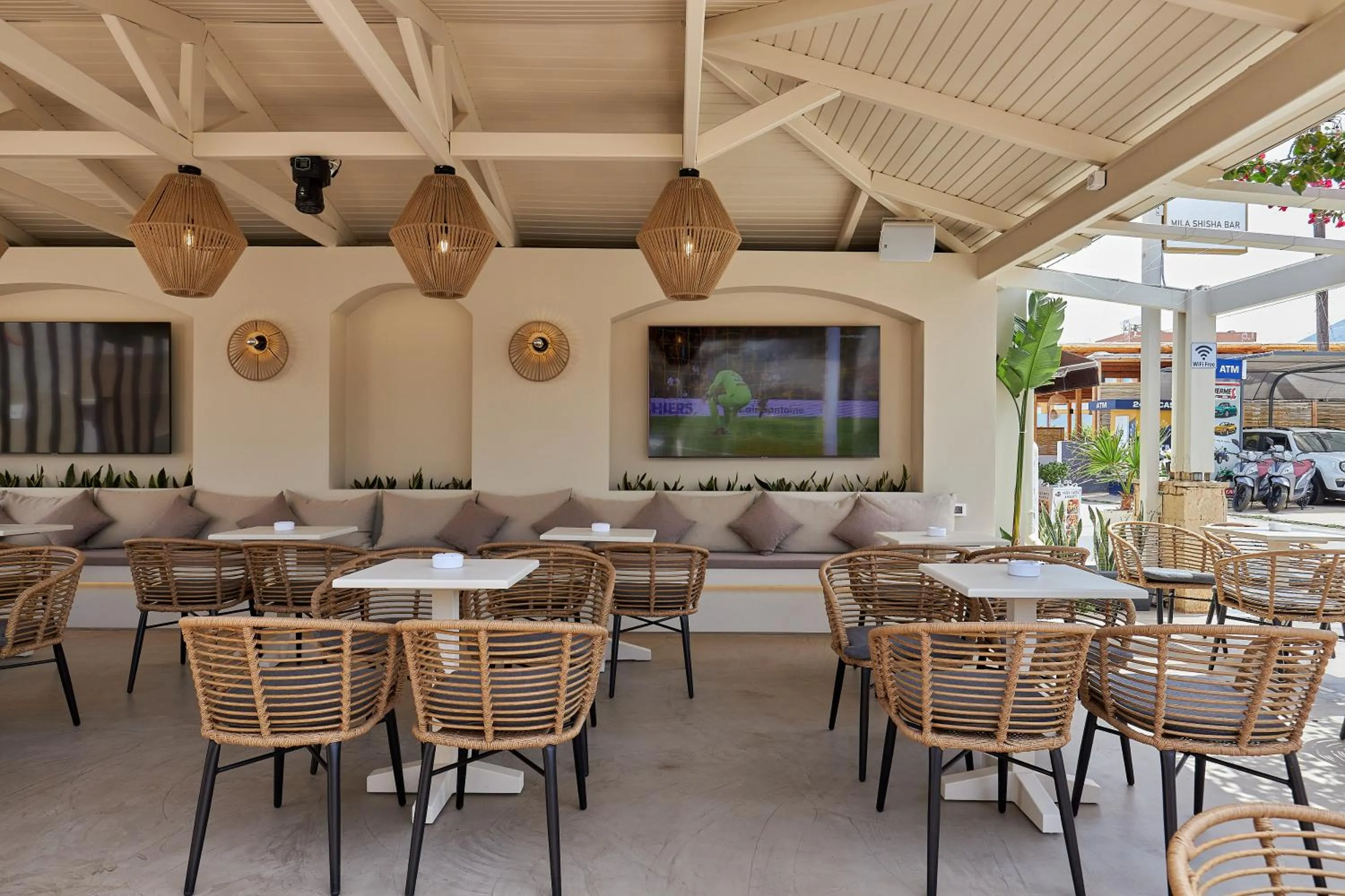 Dining area in Mila Malia Studios Hotel