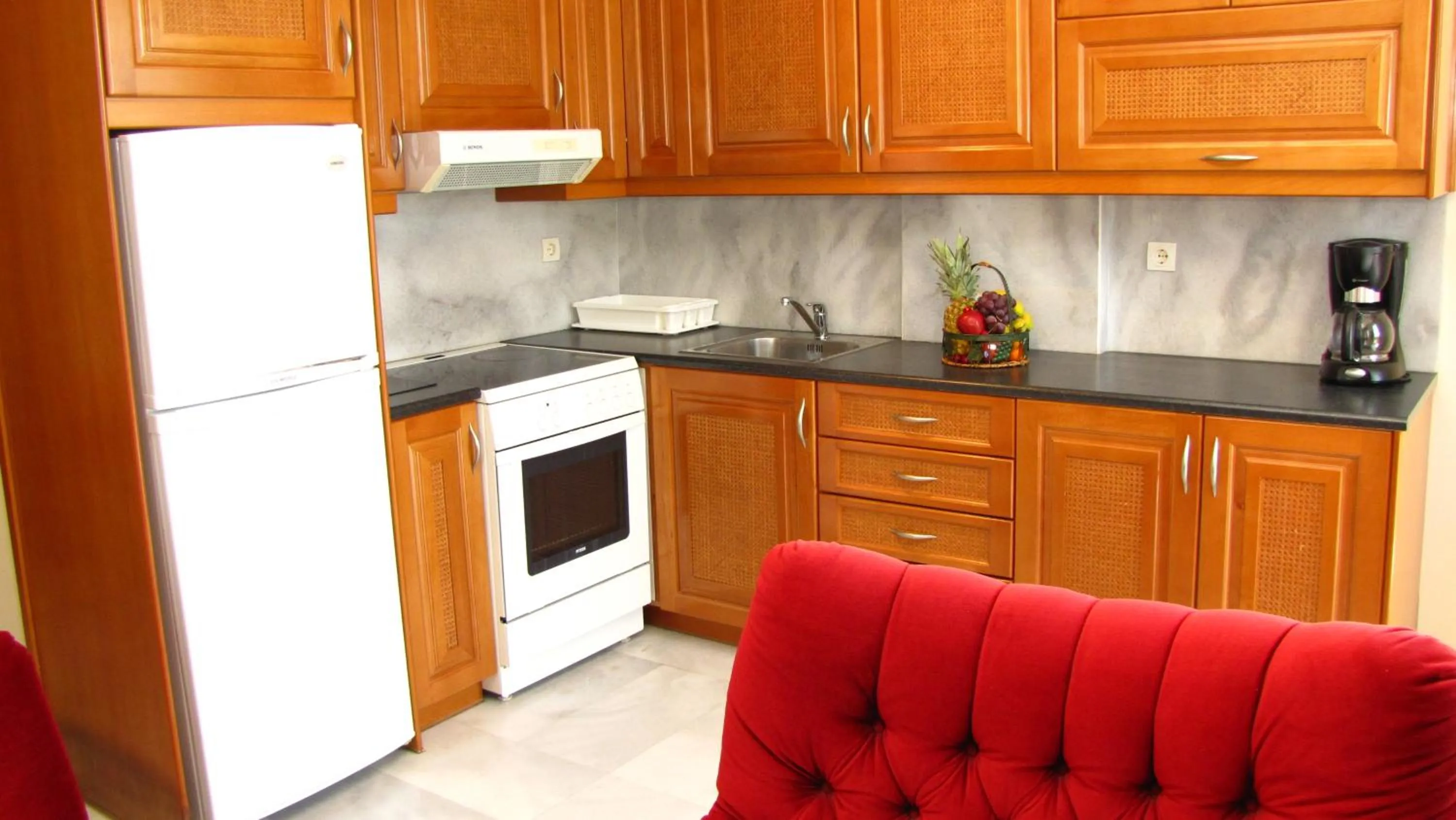 Kitchen or kitchenette in Futura Hotel