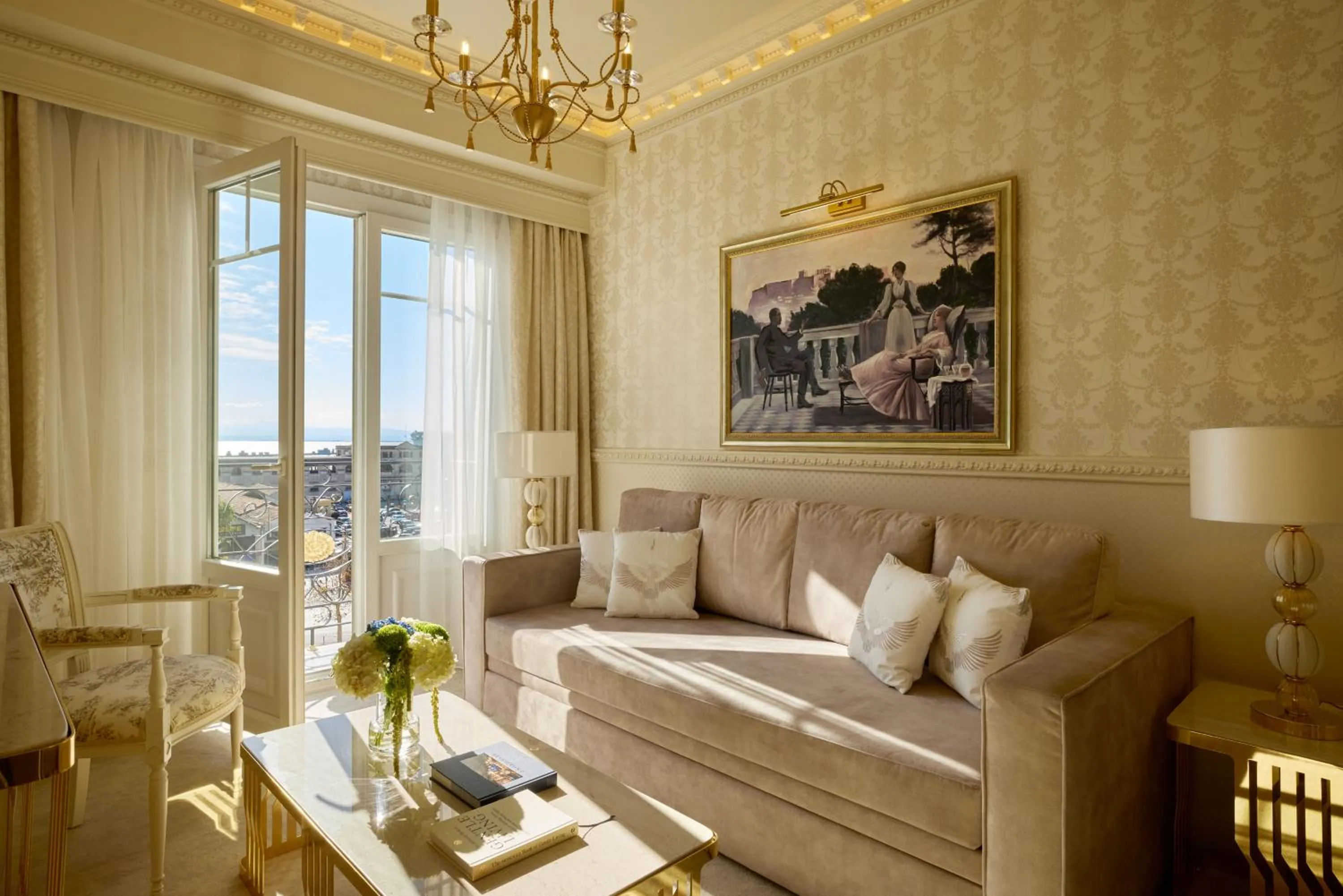 Seating area in Mediterranean Palace