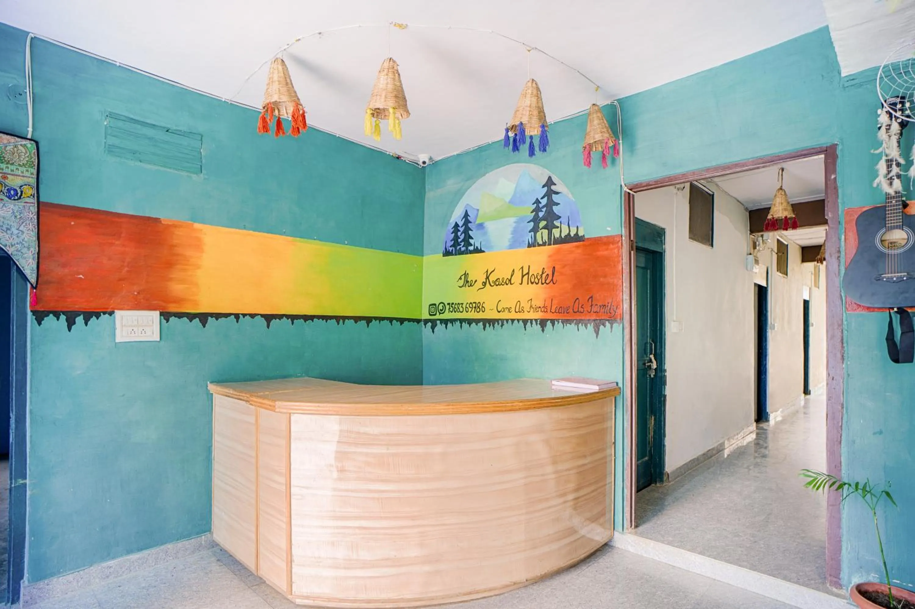 Lobby or reception in Kasol Hostel
