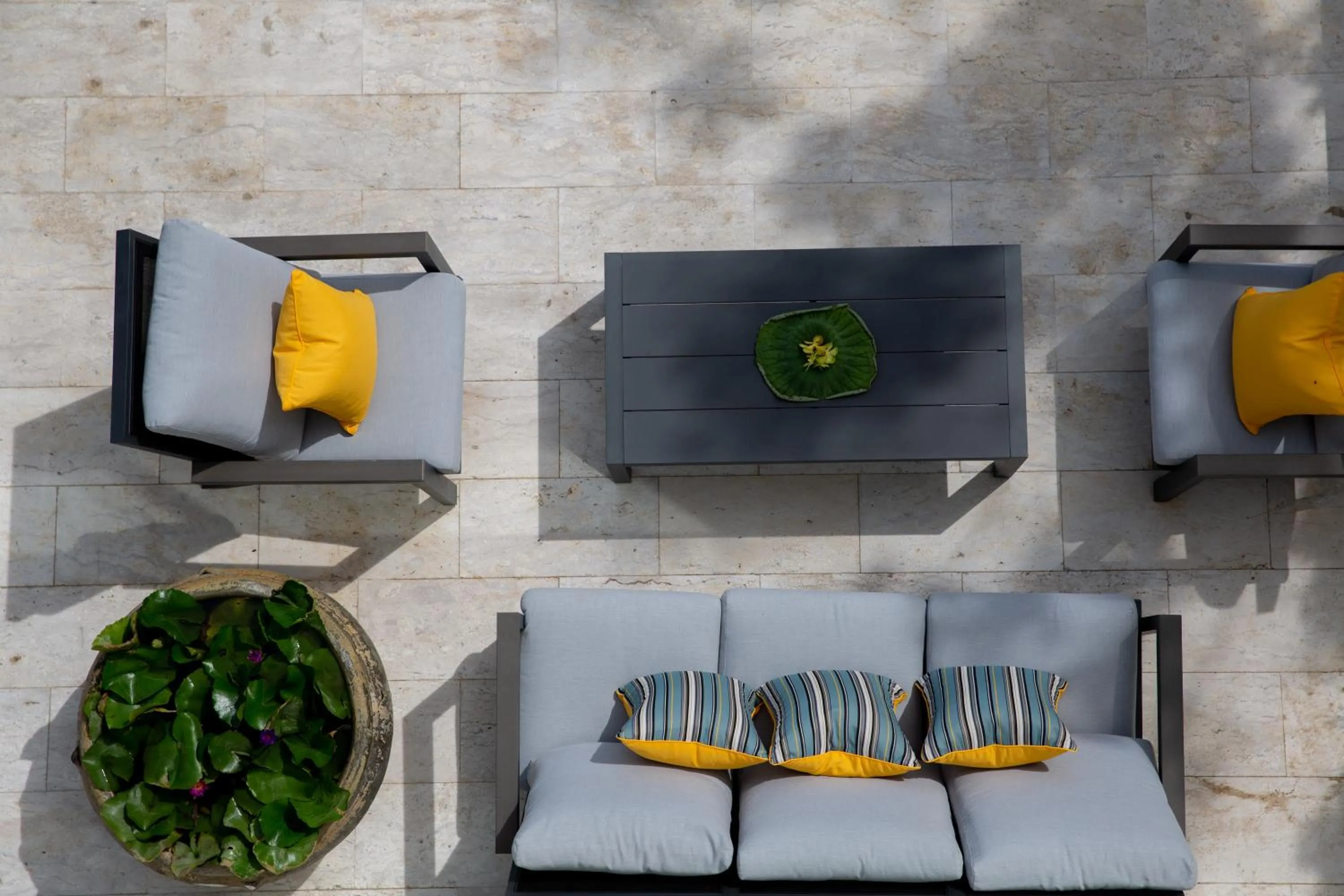 Seating area in Zog Villas