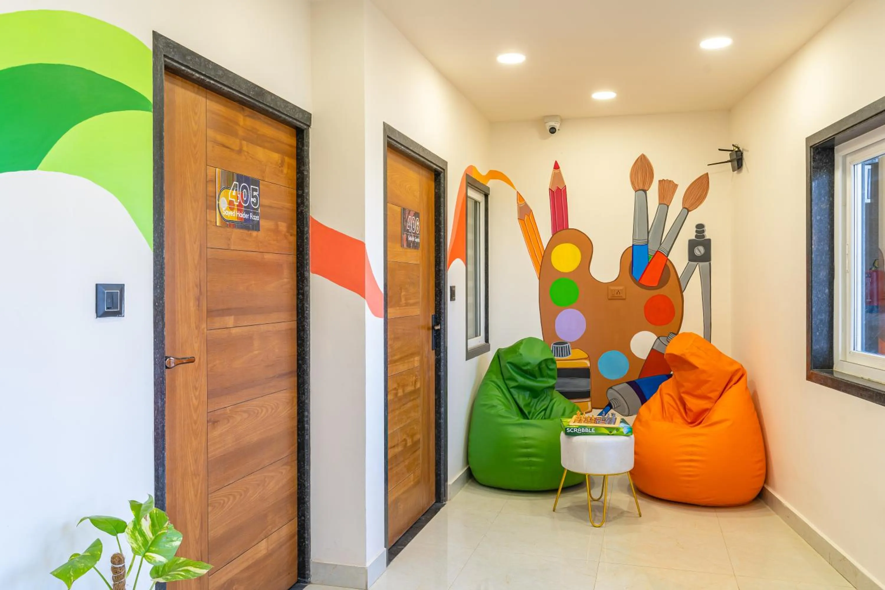 Living room in The Social Stays Jaipur formerly ArtBuzz