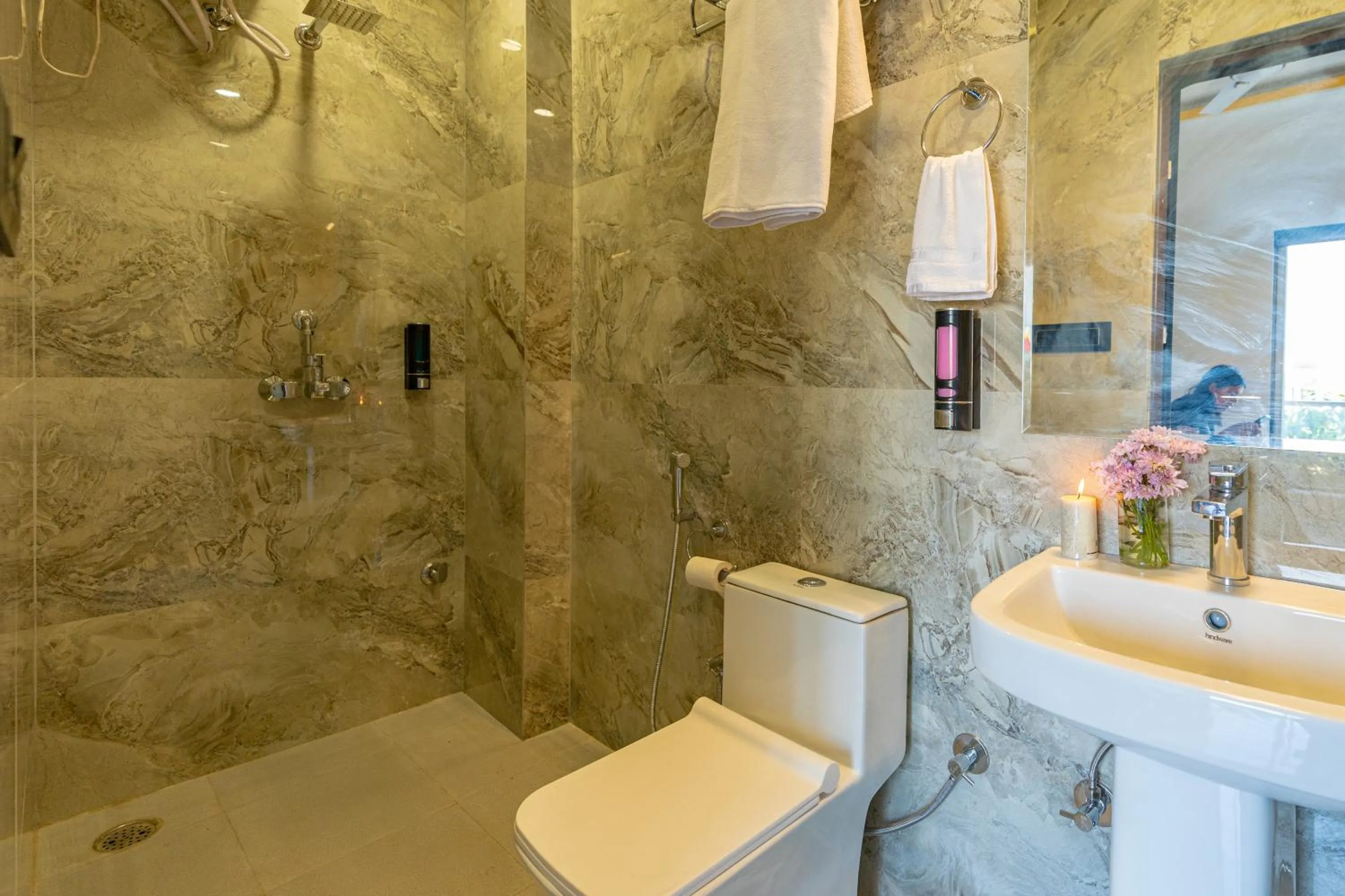 Shower in The Social Stays Jaipur formerly ArtBuzz