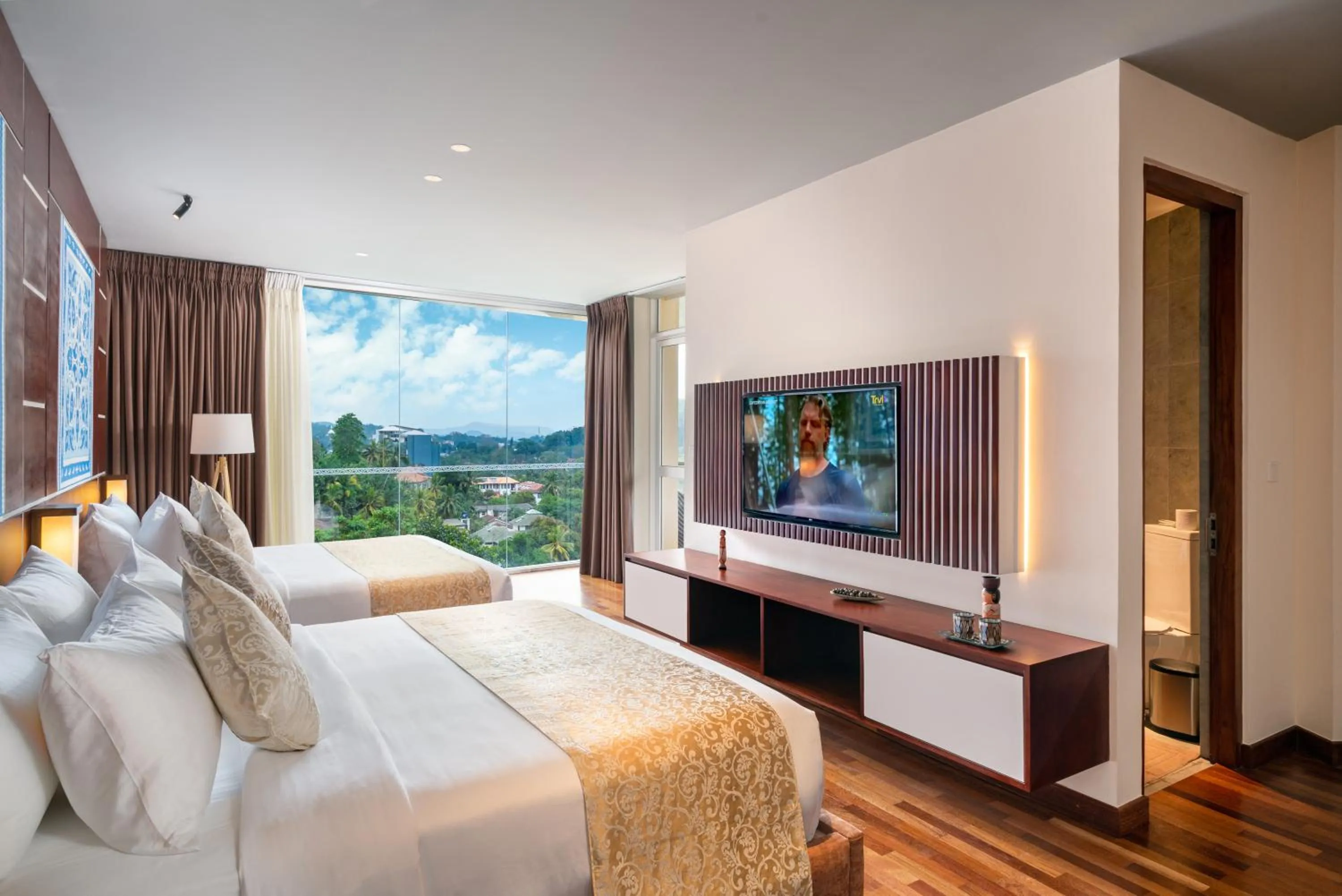 Bed in Grand Serendib Hotel