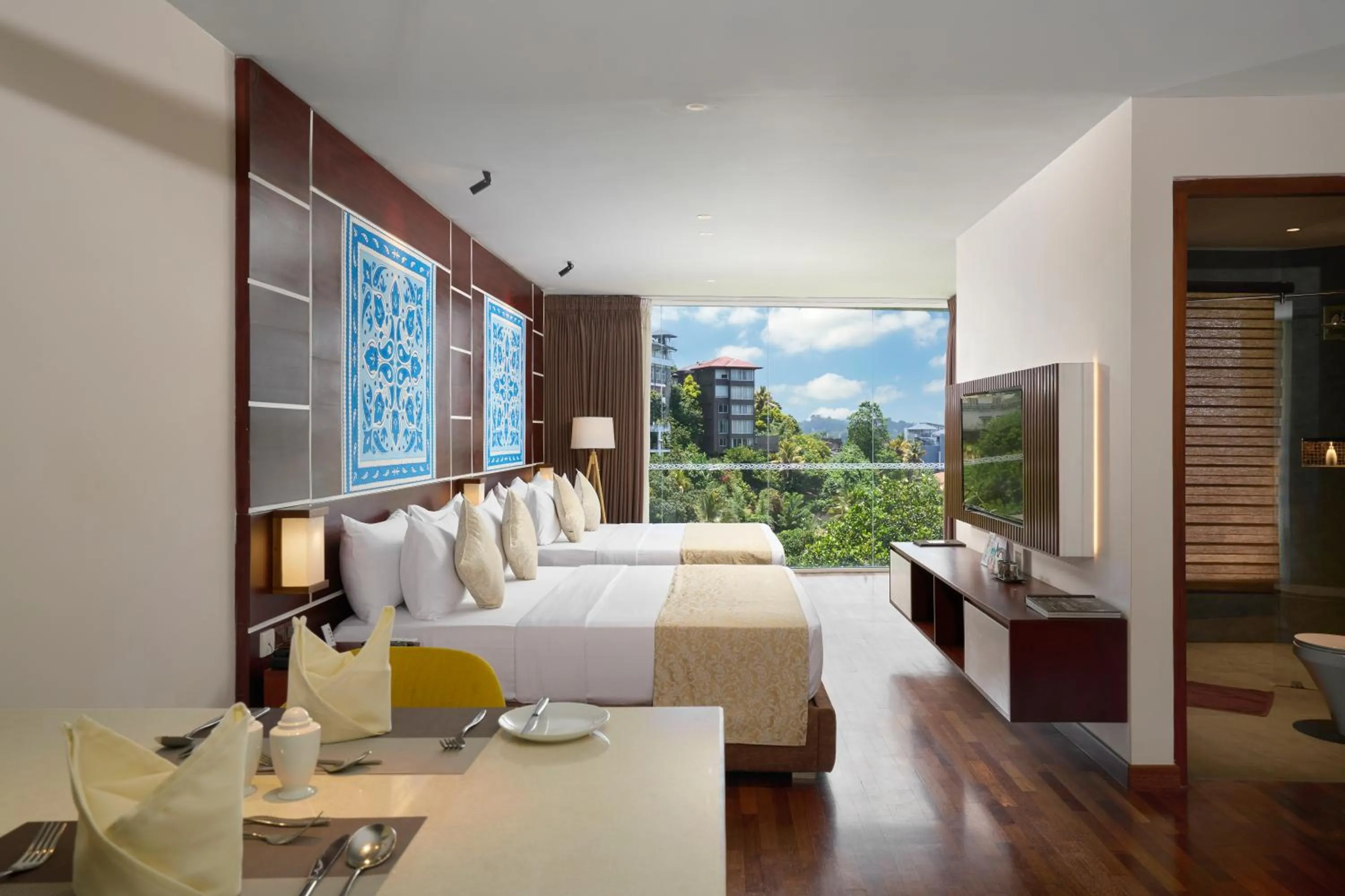 Bed in Grand Serendib Hotel