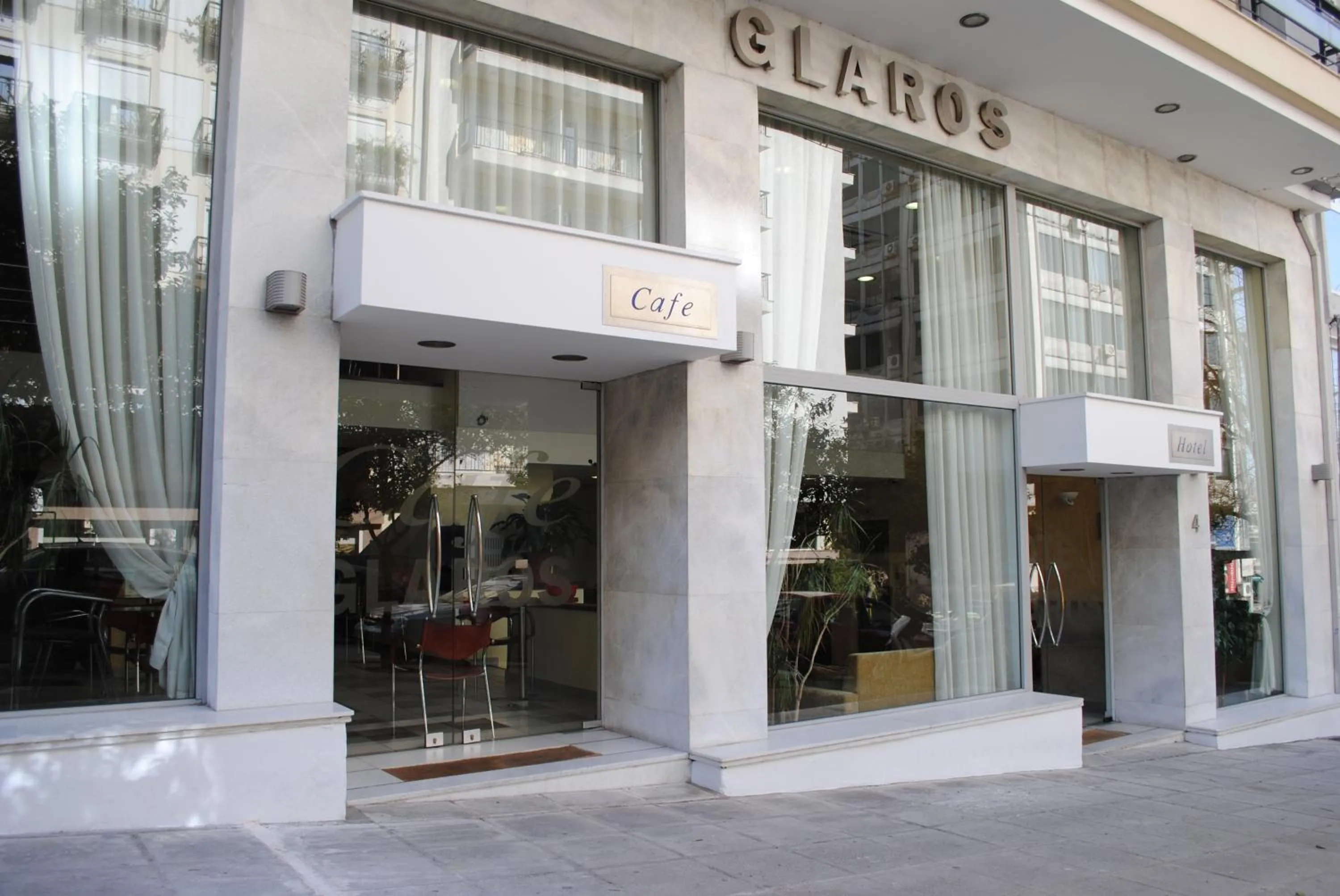Facade/entrance in Glaros Hotel
