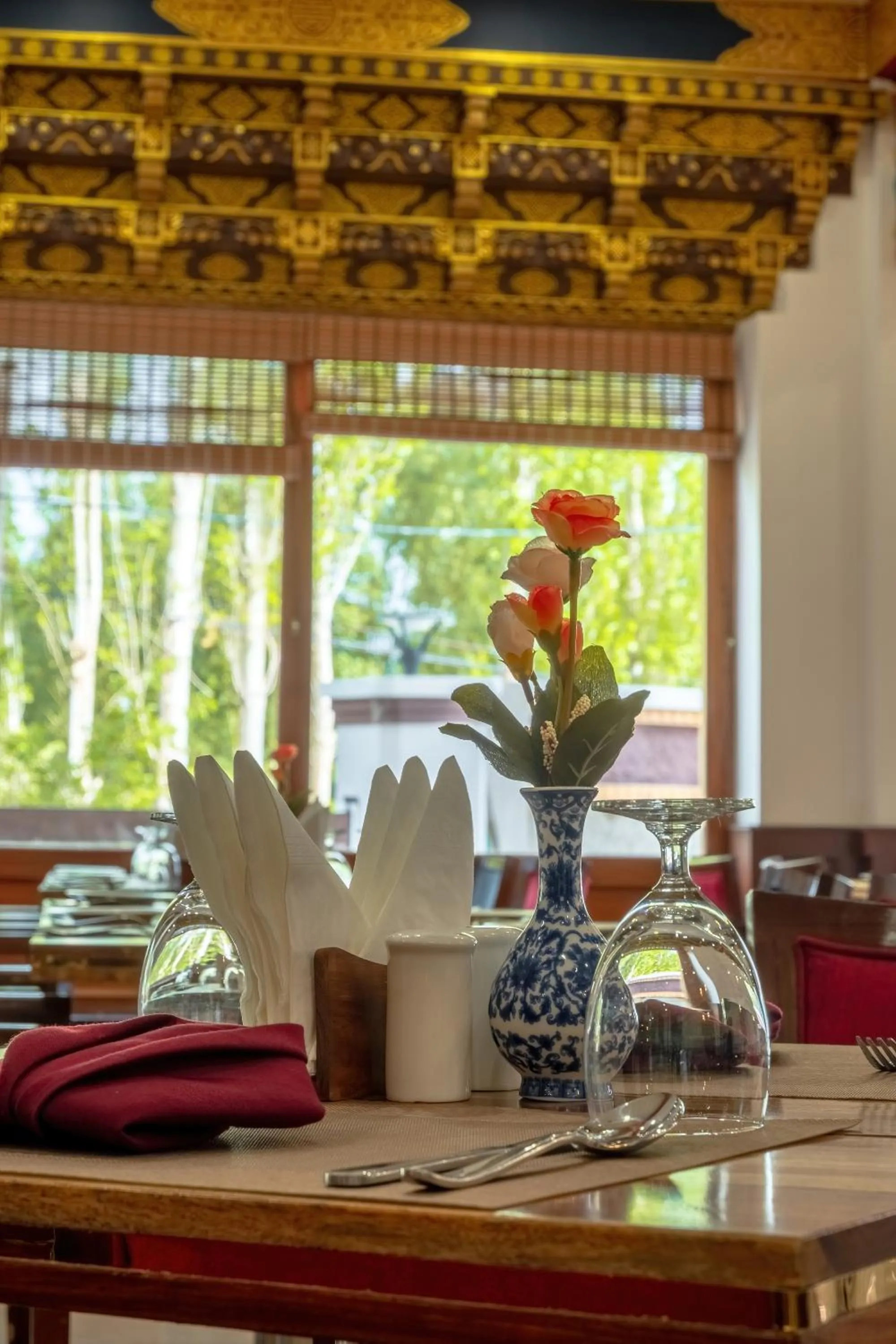 Dining area in Hotel Gyalpo Residency - A Mountain View Luxury Hotel in Leh