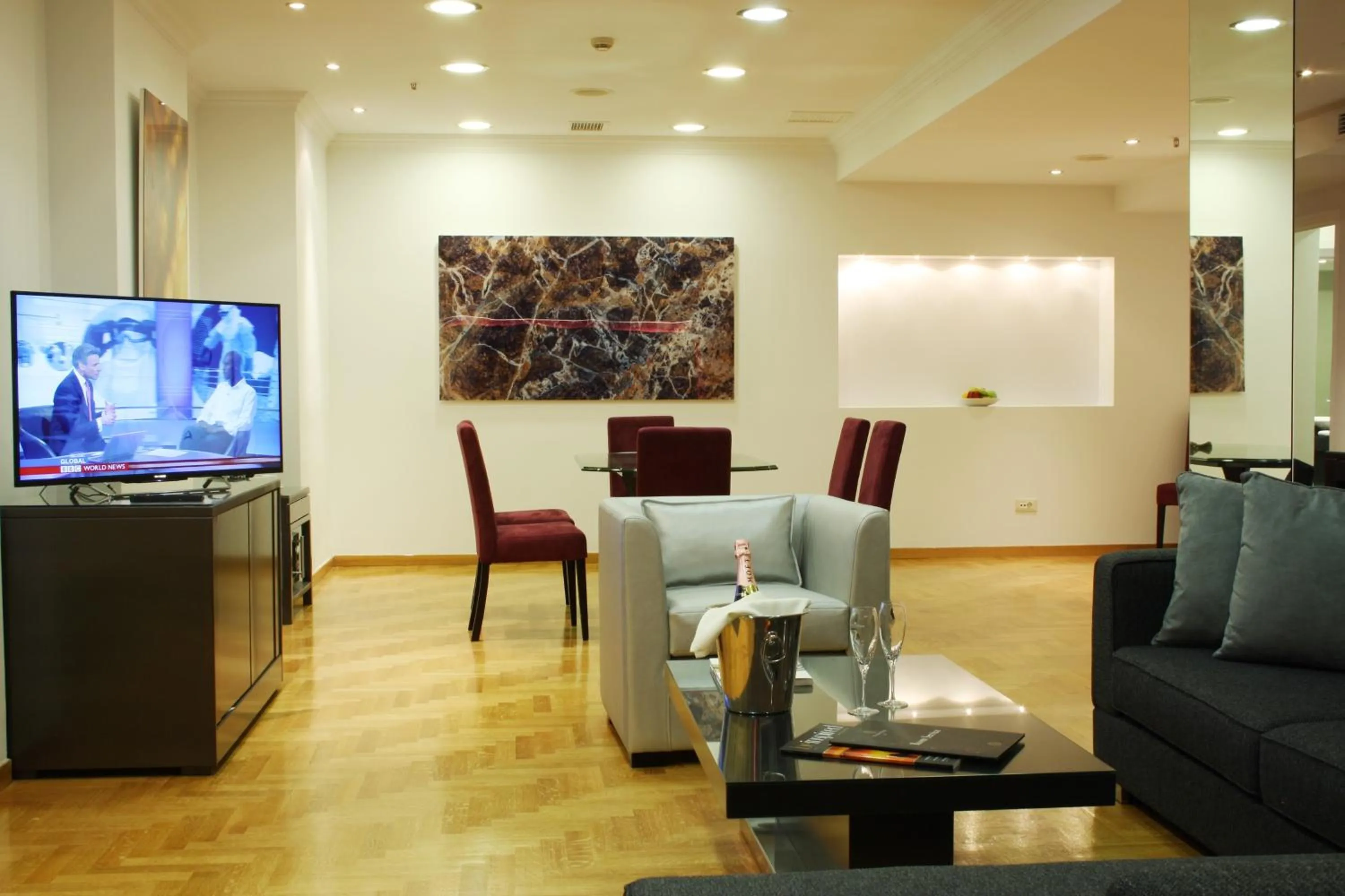 Seating area in Theoxenia House Hotel