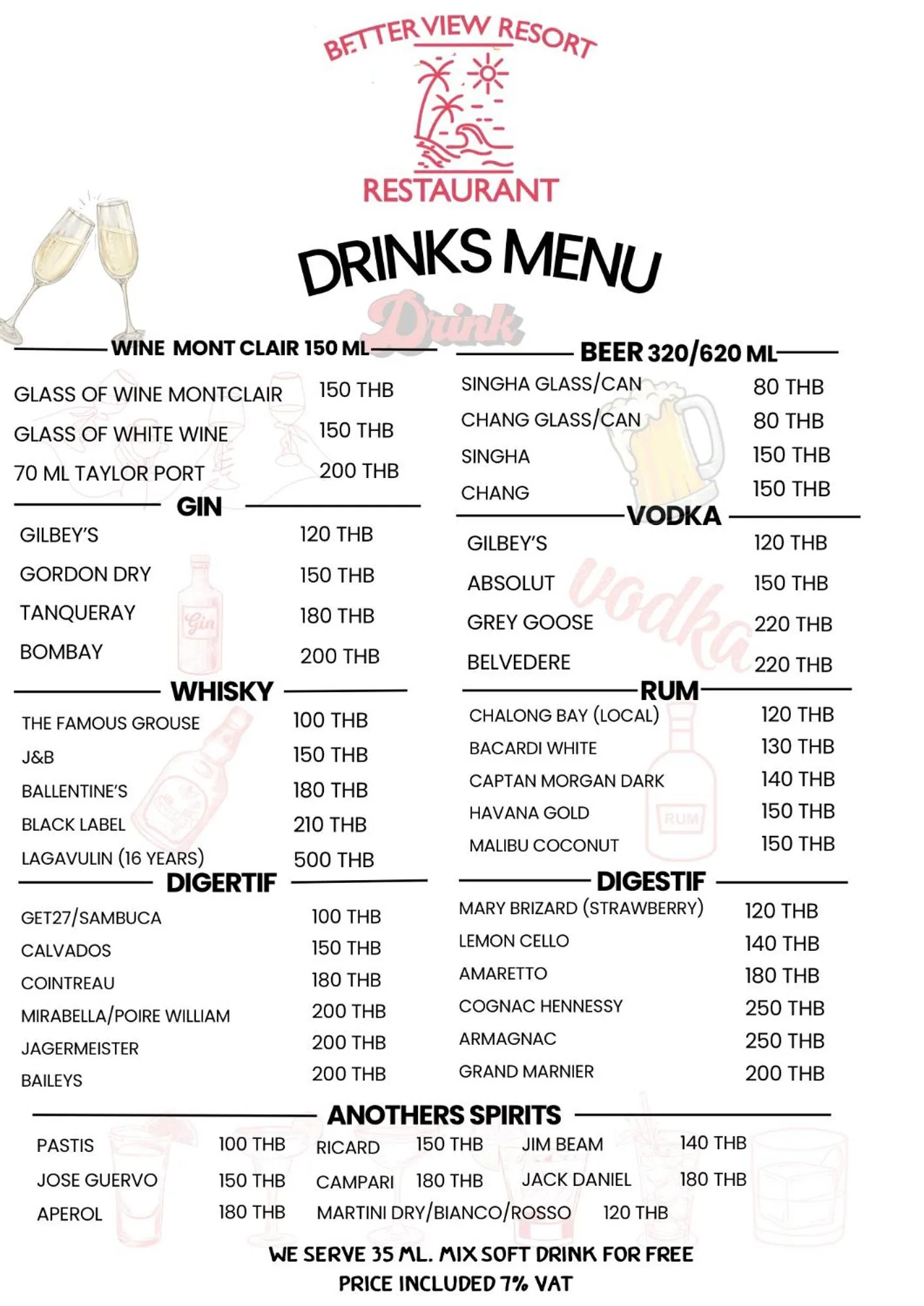 Drinks in Better View Koh Yao Yai