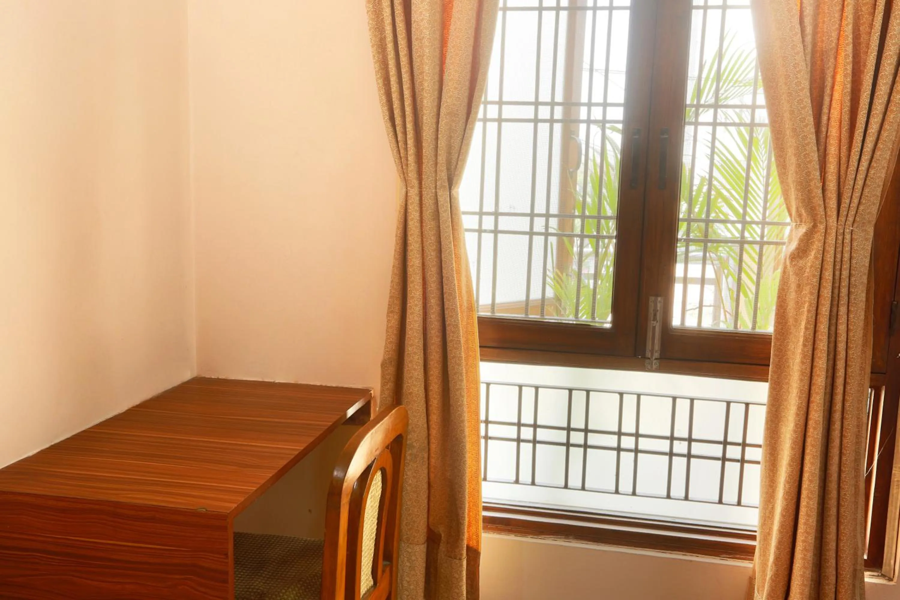 Balcony/Terrace, Bed in Hotel Surya Palace By Aura