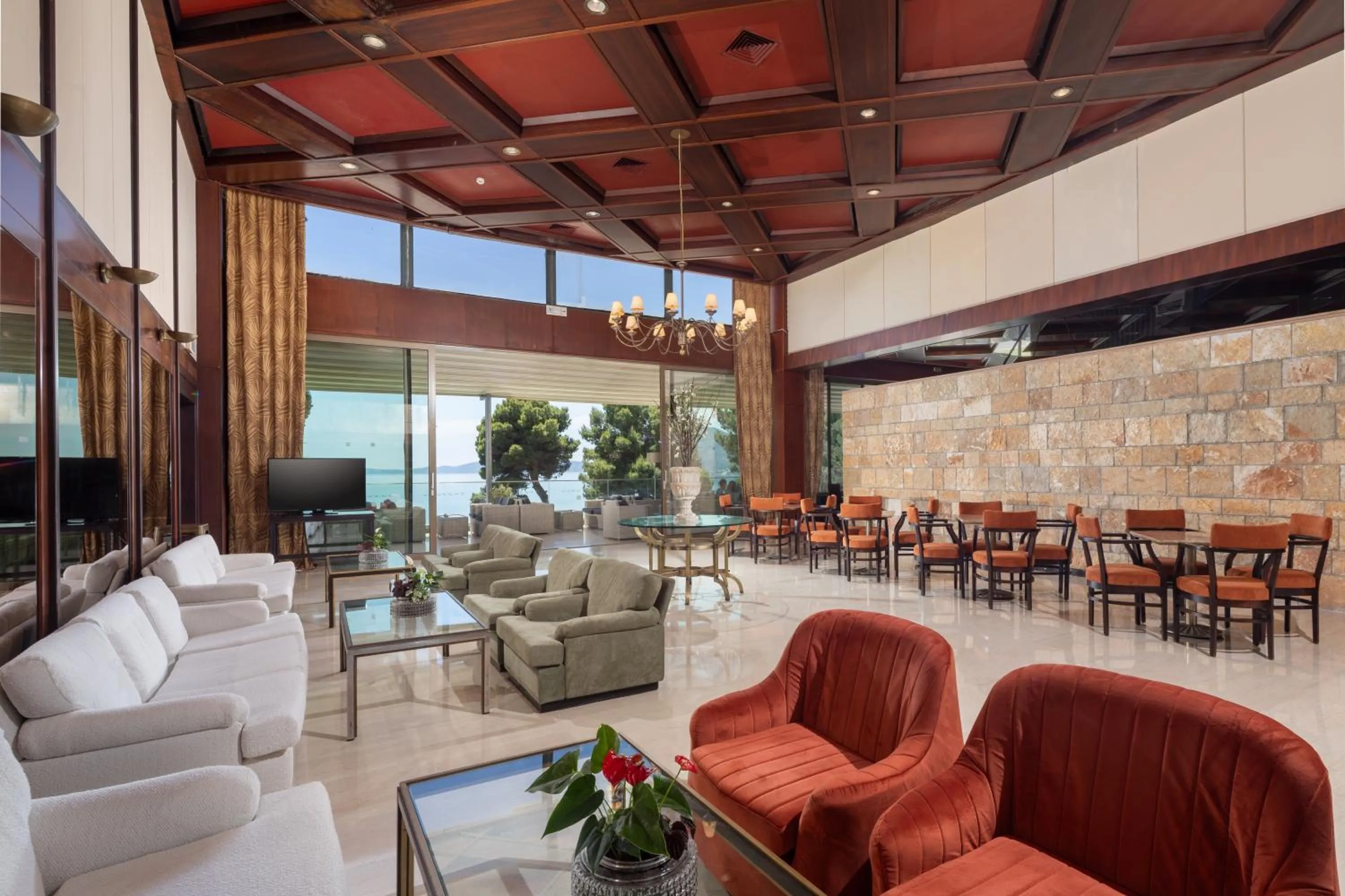 Communal lounge/ TV room in Corfu Holiday Palace