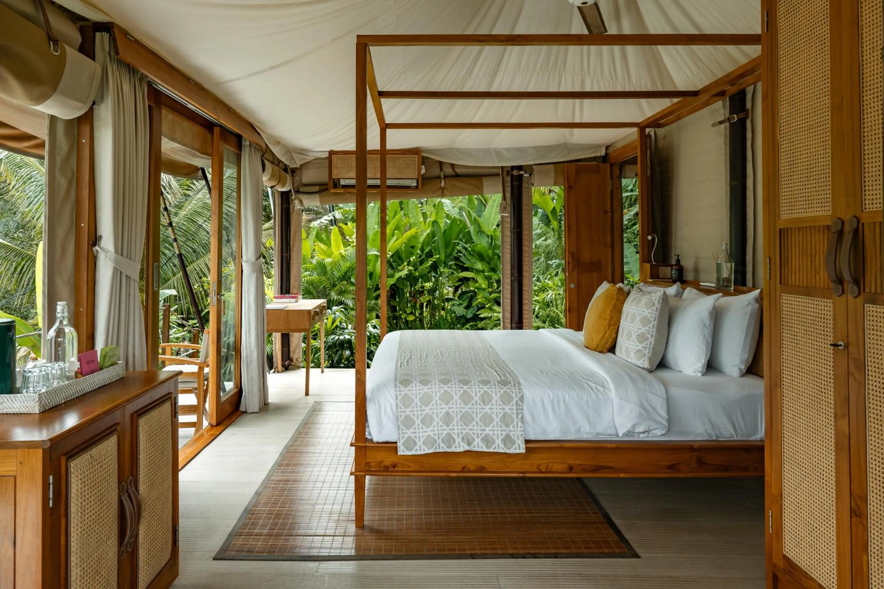 View (from property/room), Bed in Nadi Nature Resort - Adults Only