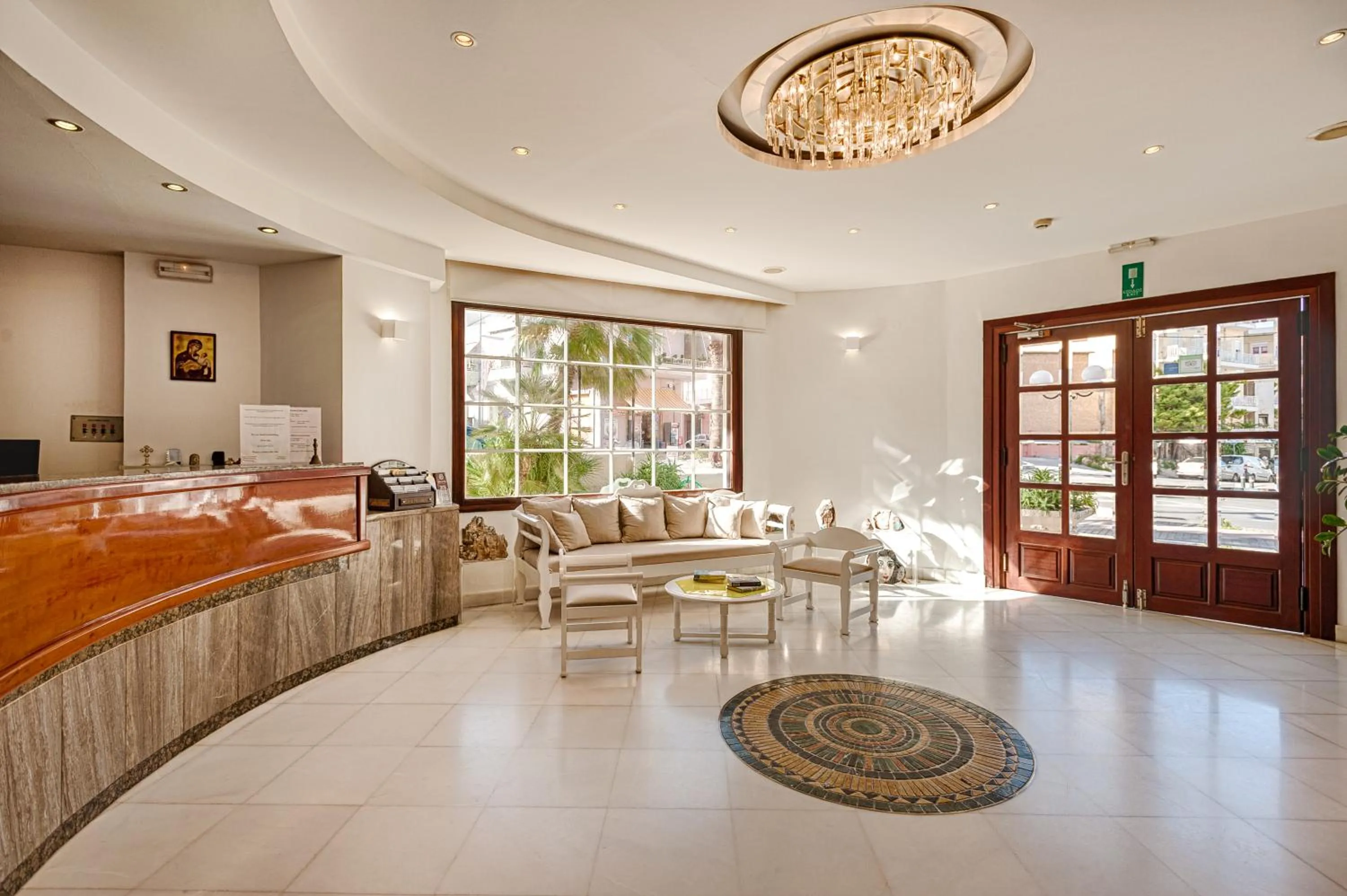 Lobby or reception, Bed in Elina Hotel Apartments