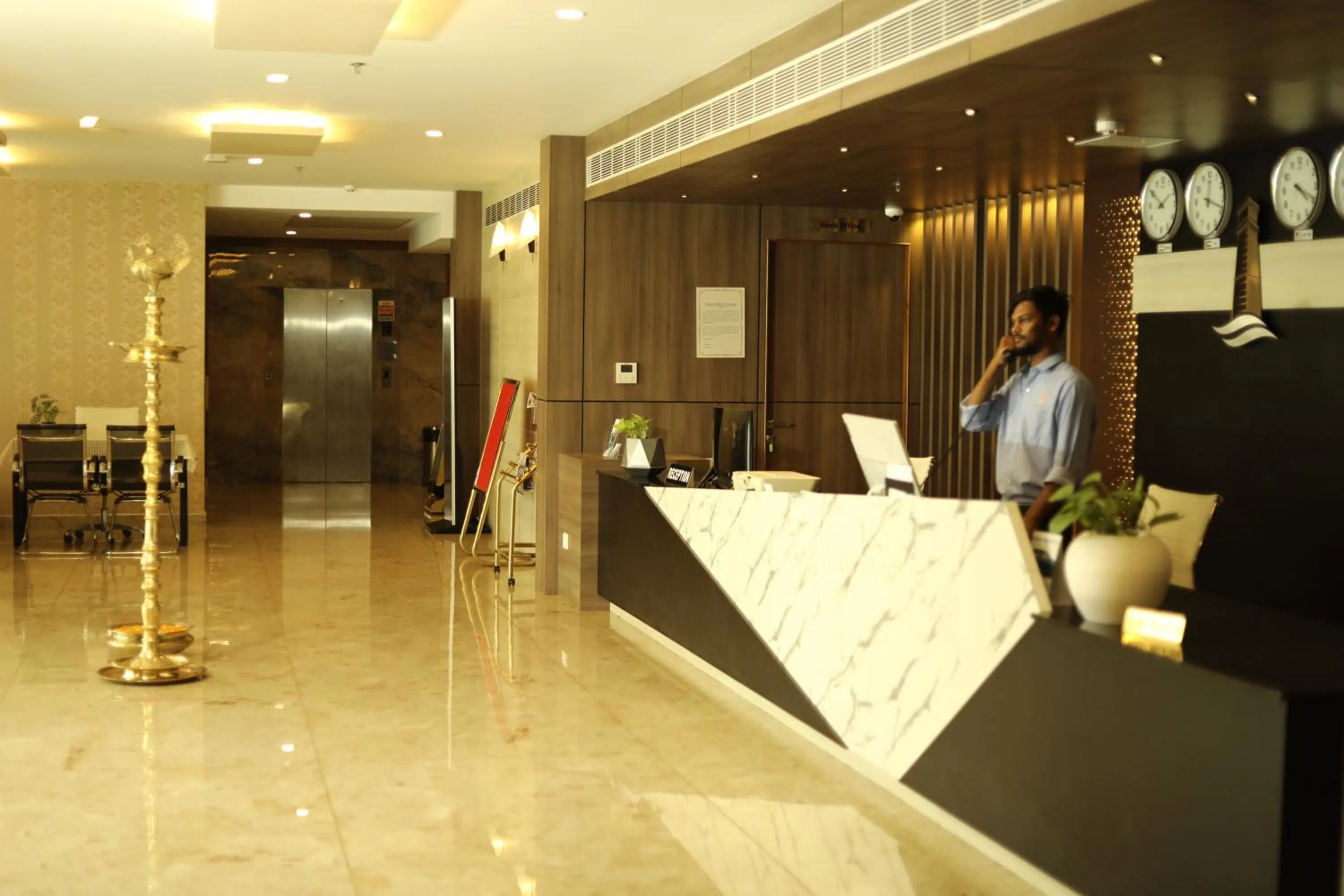 Lobby or reception in MARIYALAYAM MUNROE ISLAND RESIDENCY