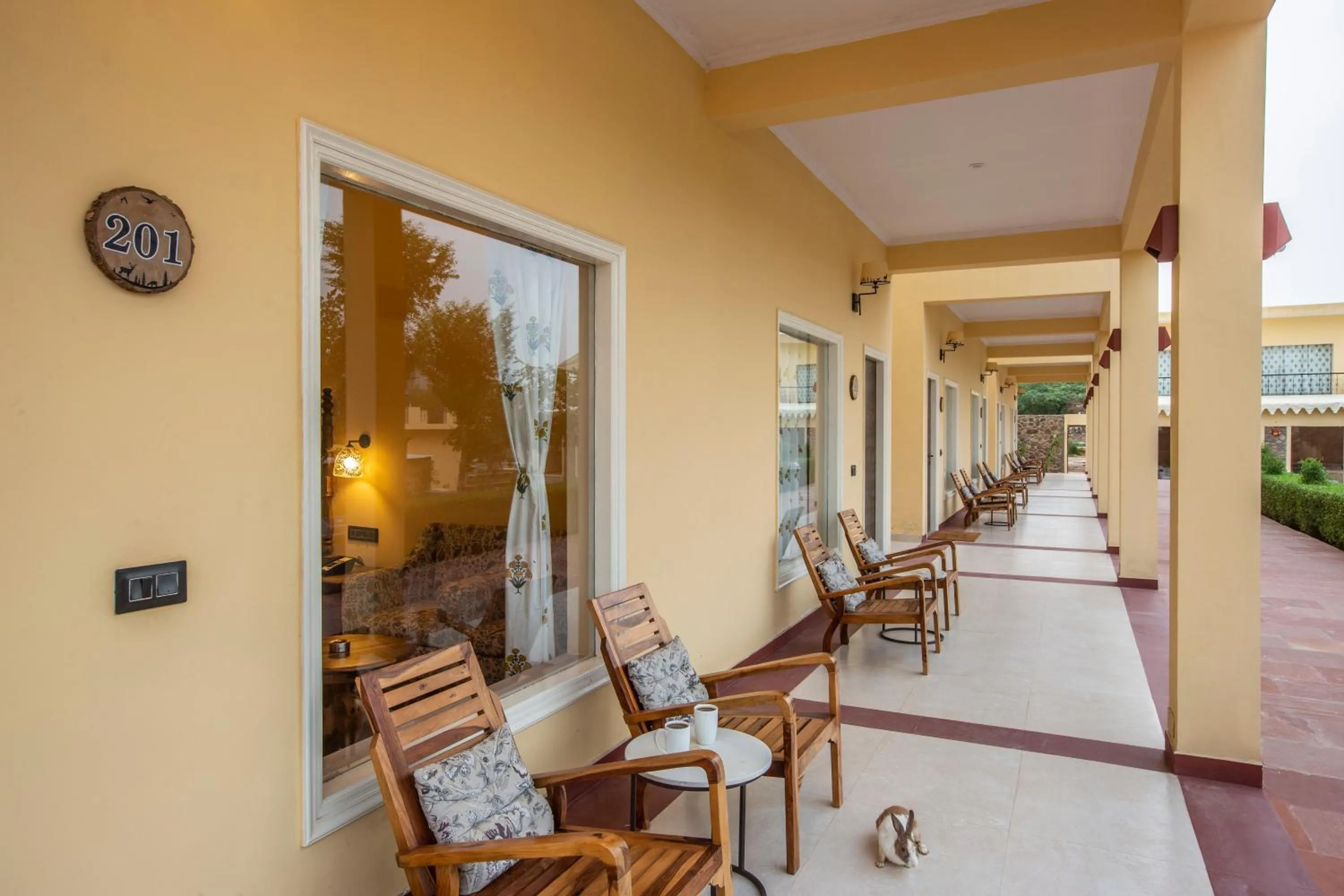 Seating area in Ratan Villas Sariska