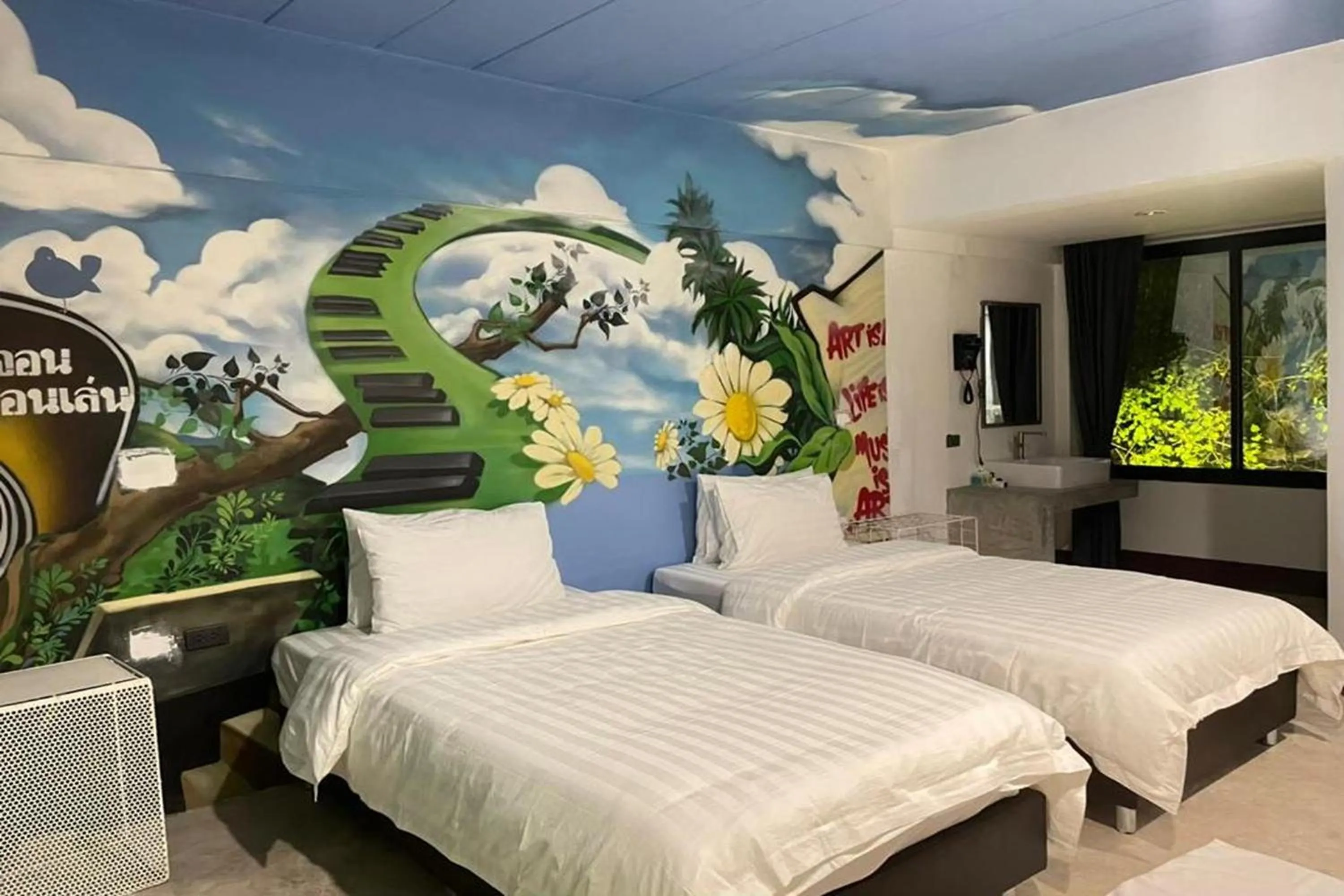 Bedroom, Bed in BW Studios thai art style