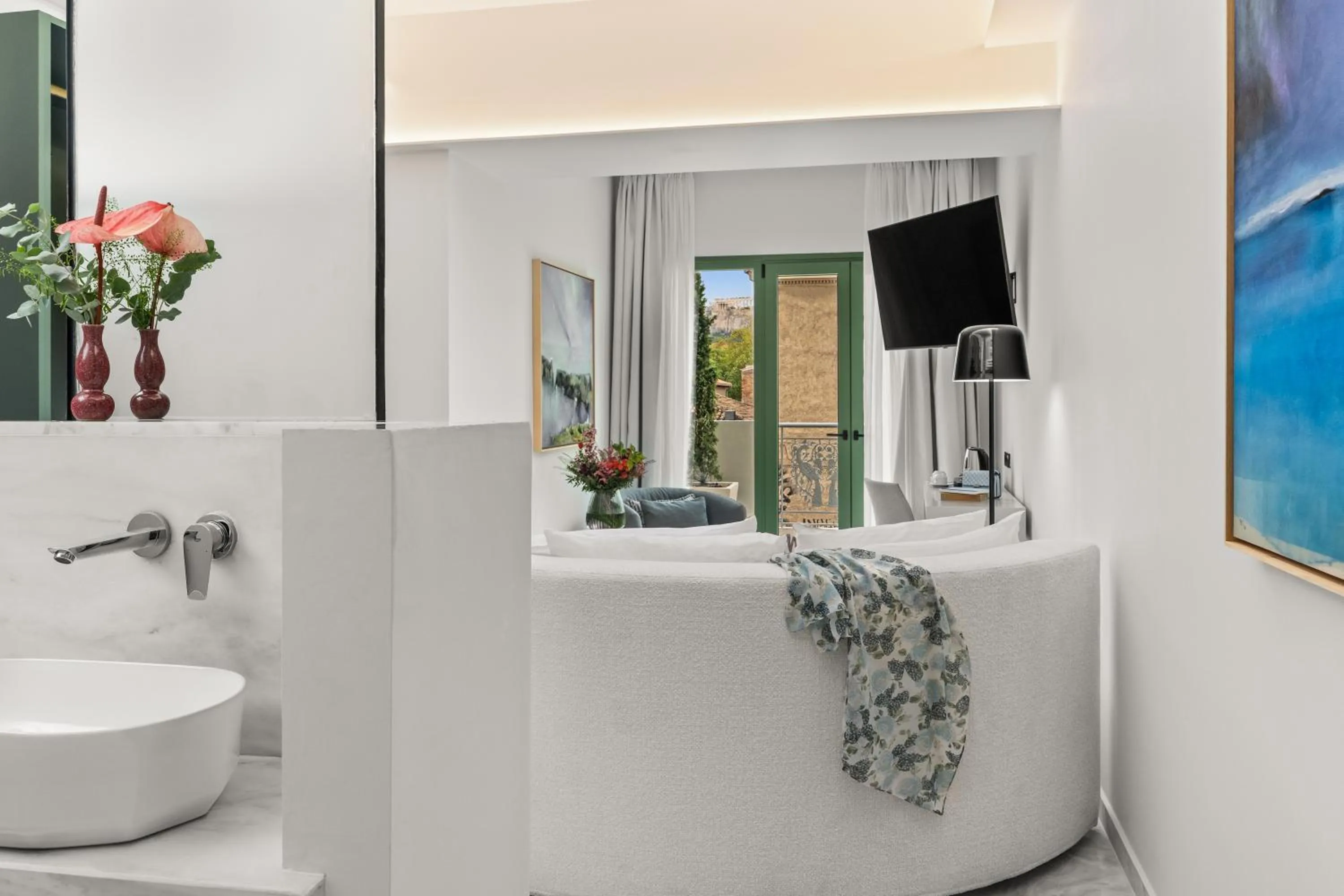 Bedroom in Athenaeum Eridanus Luxury Hotel