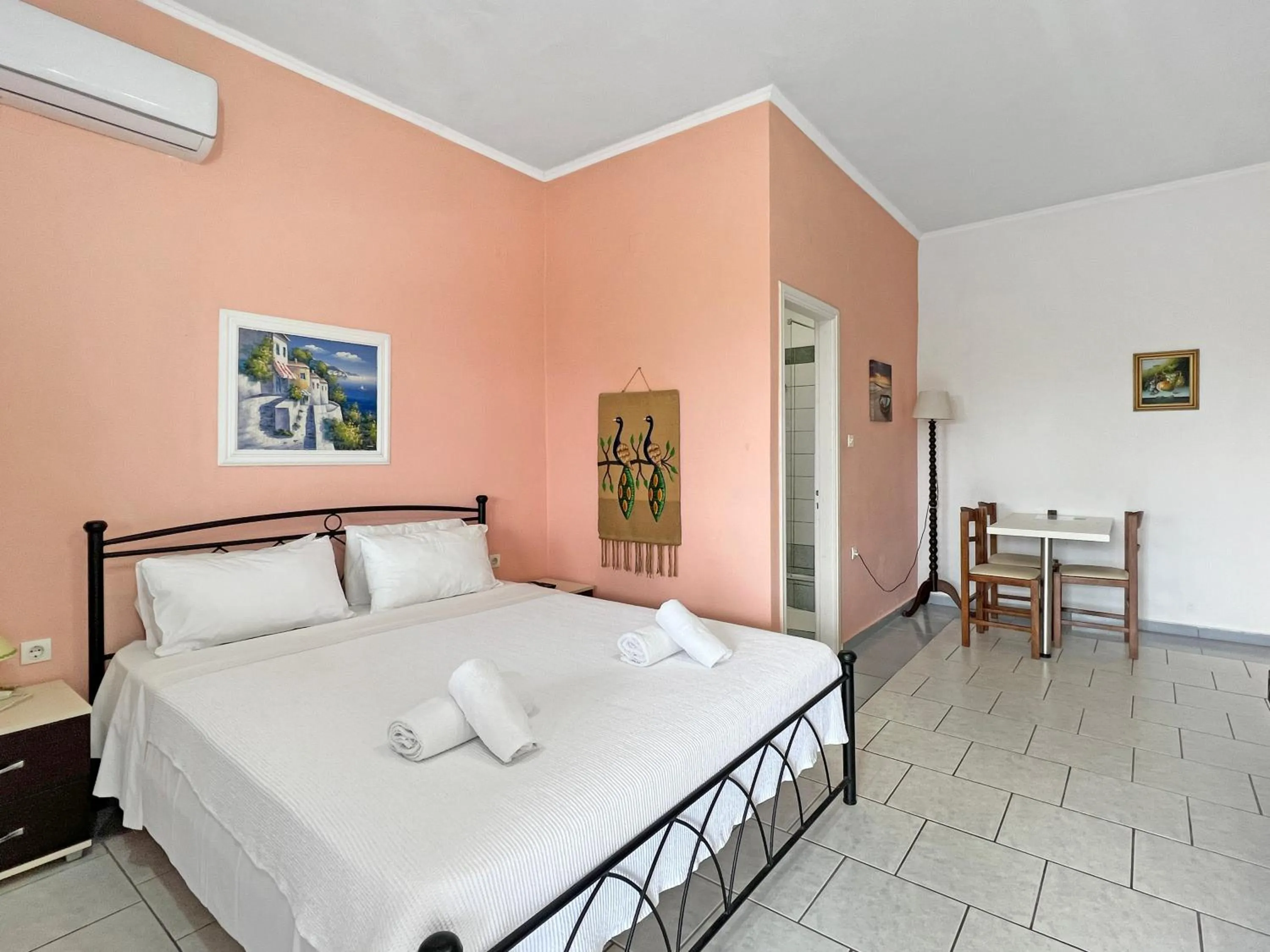 Bed in Corfu Andromaches Holiday Apartments