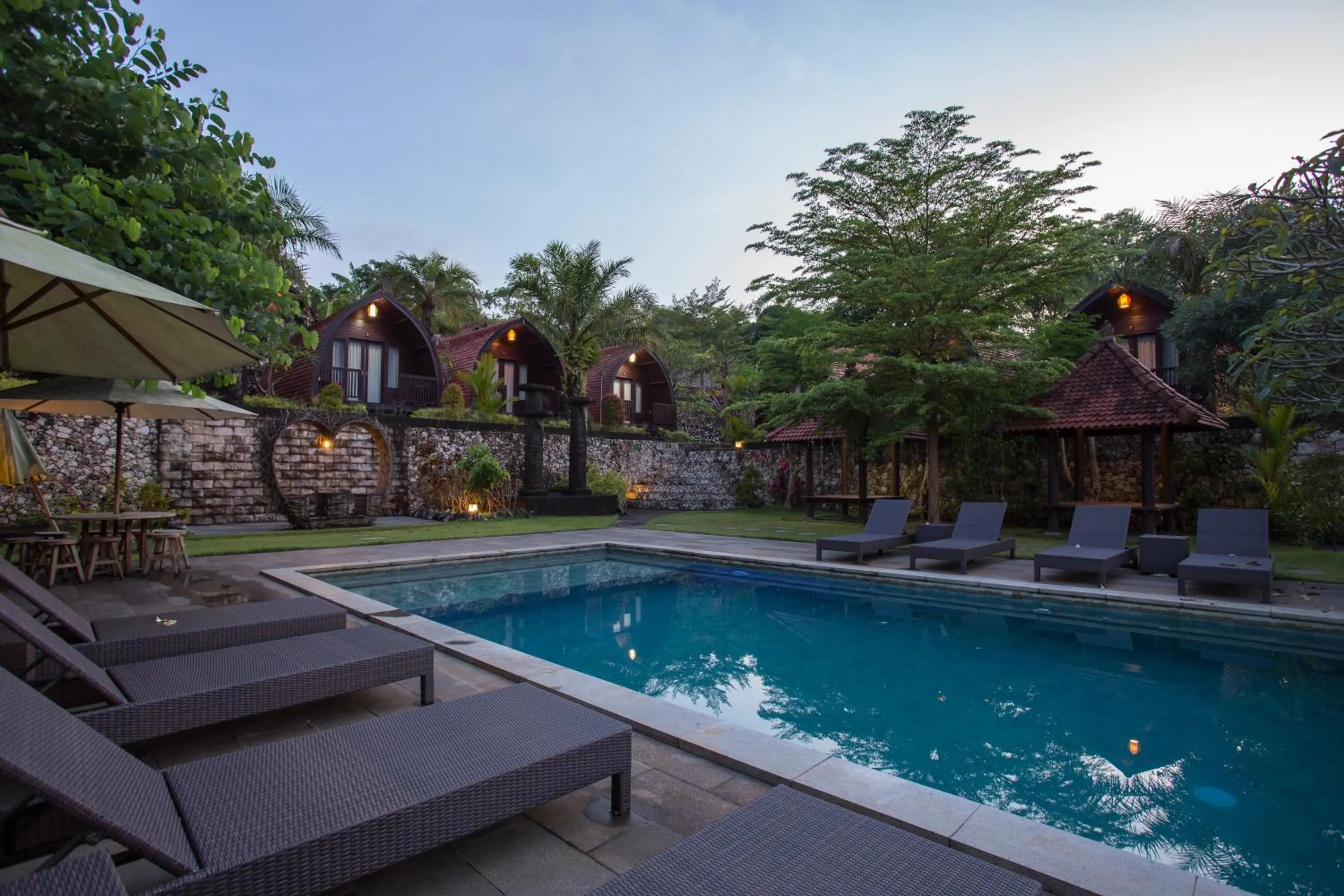 Pool view in Klumpu Hill Villas Nusa Penida
