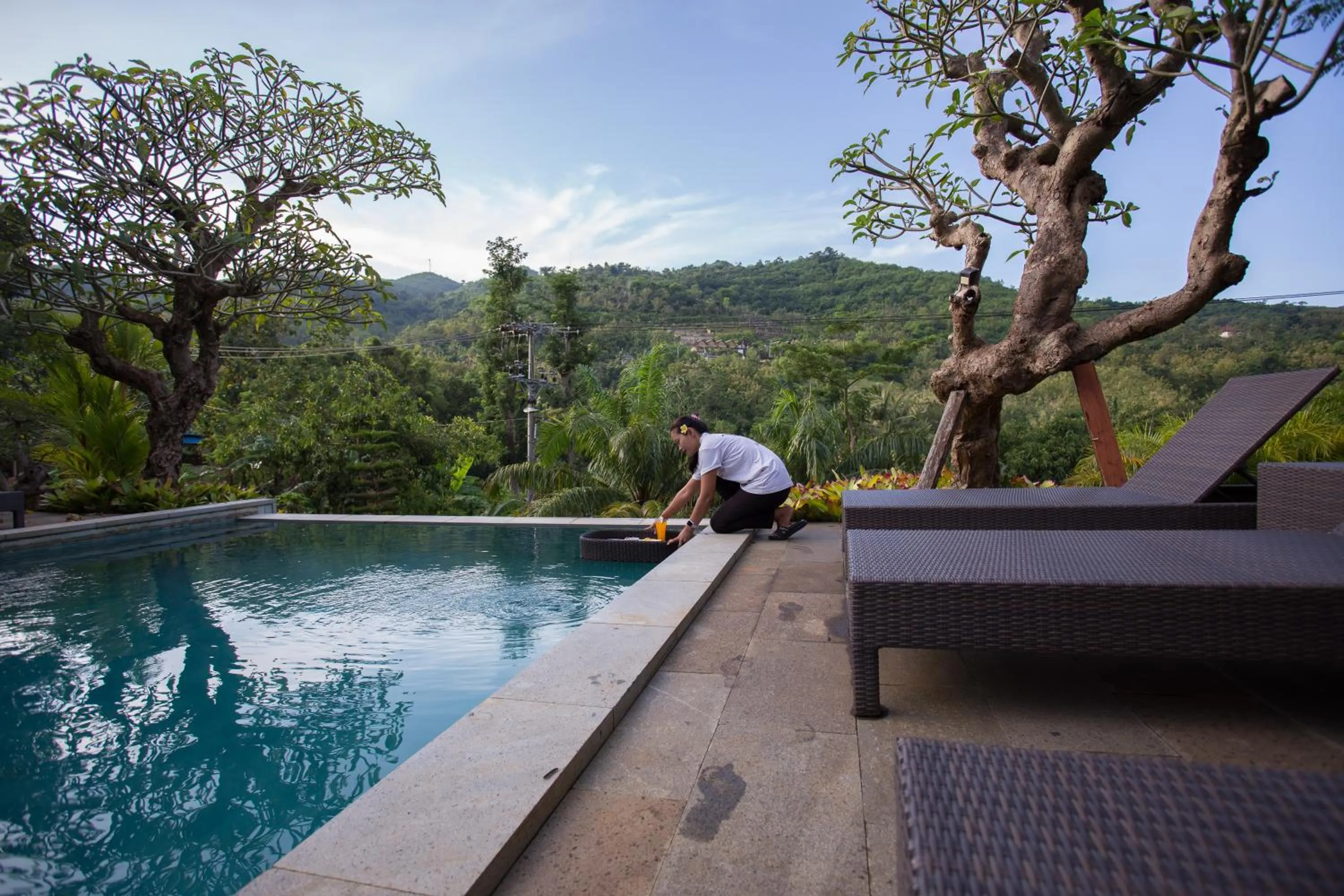 Pool view in Klumpu Hill Villas Nusa Penida