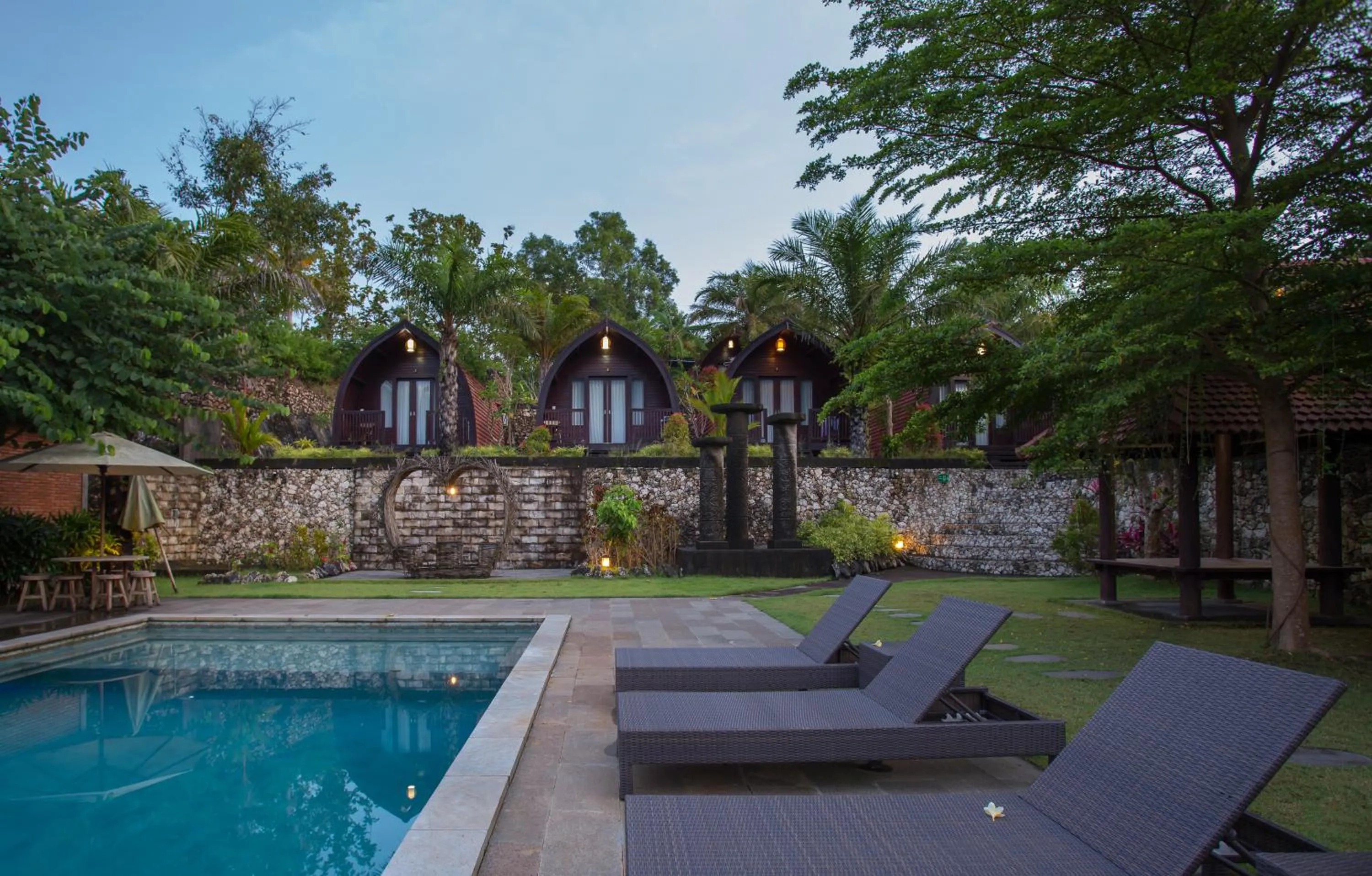 Pool view in Klumpu Hill Villas Nusa Penida