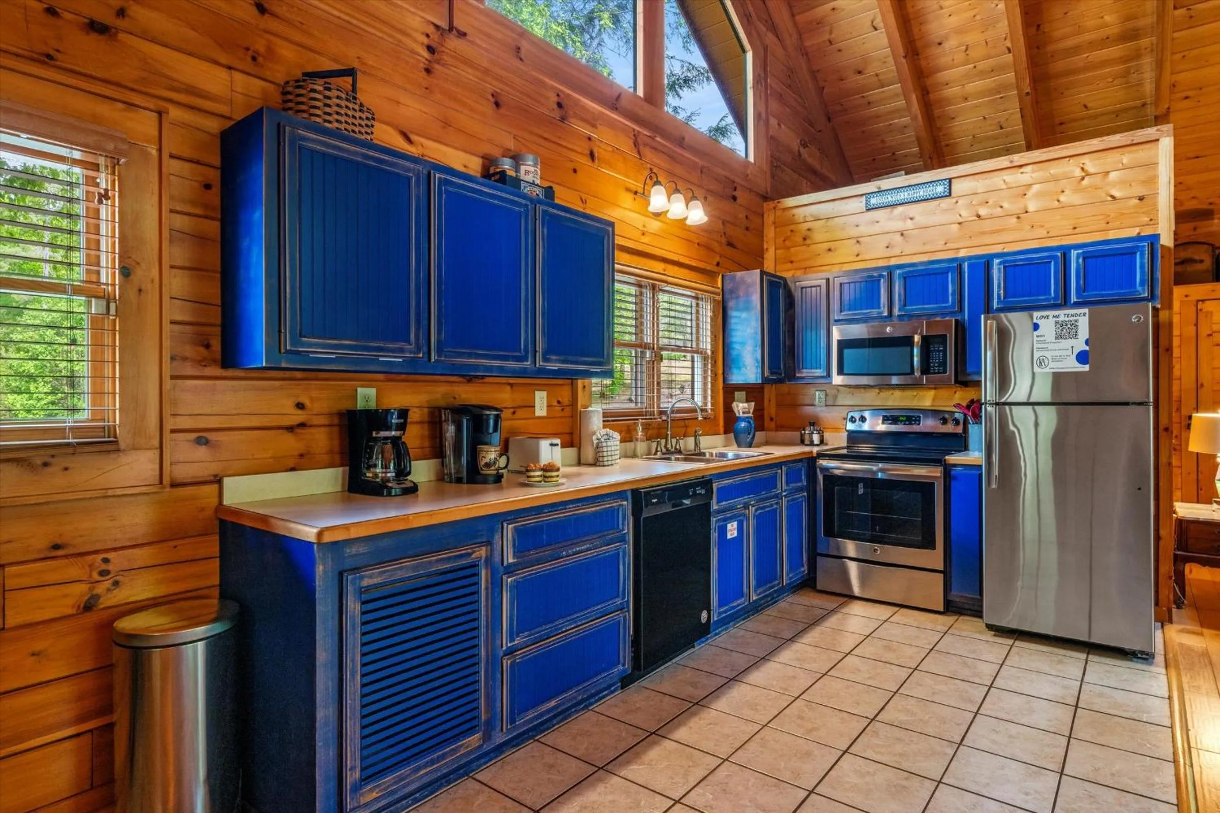 kitchen in Love Me Tender Studio Cabin