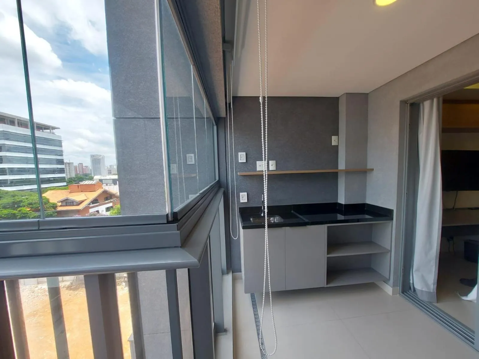 Balcony/Terrace in Lindo studio em Moema