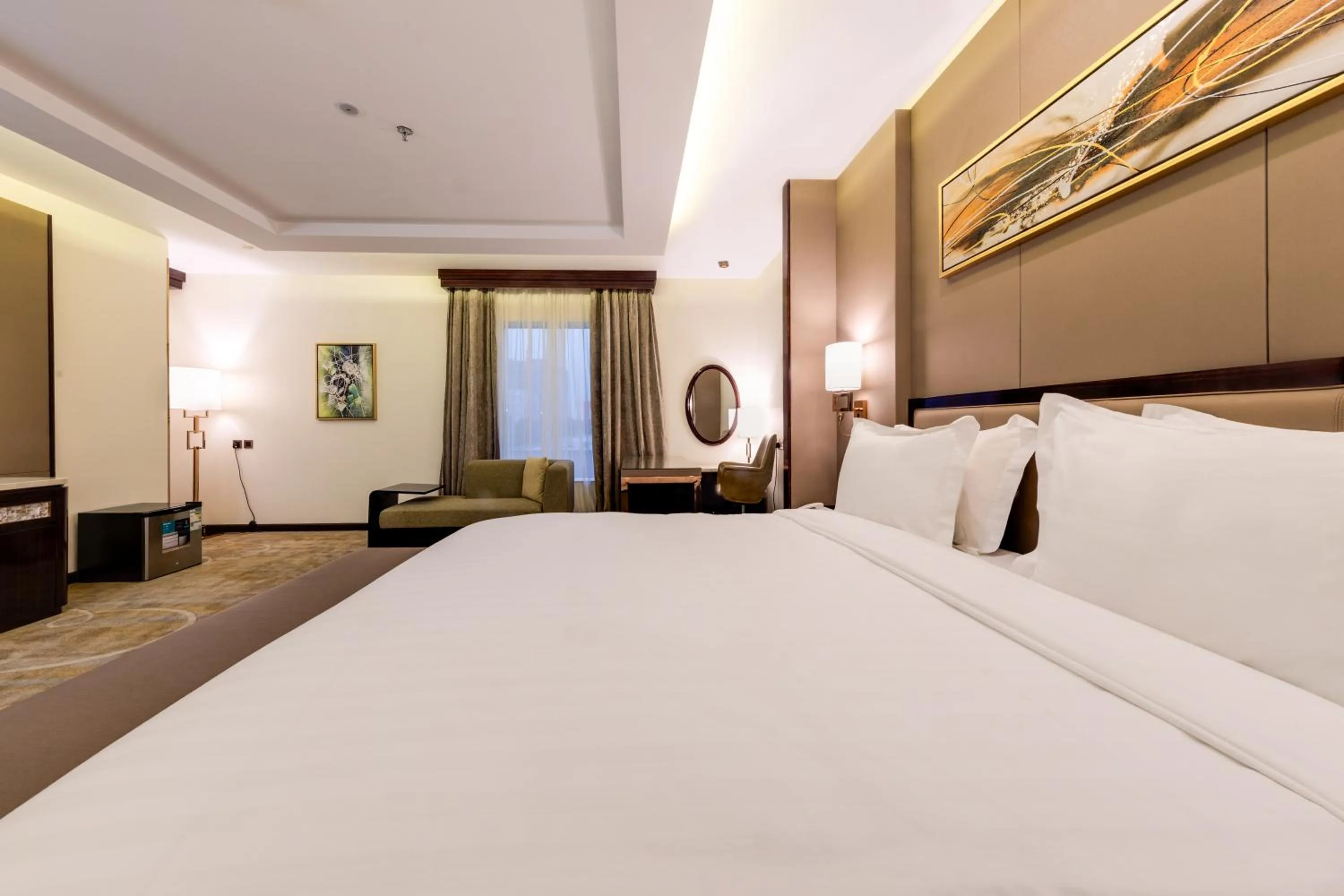 Bed in Al Ertiqaa Hotel