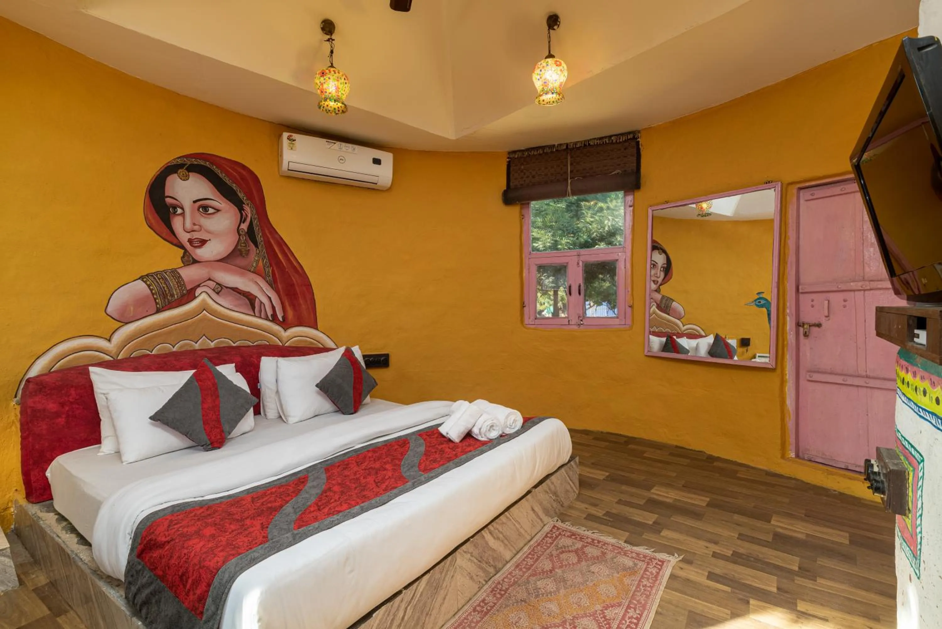 Bed in Arise Ethnic Village Resort - Manesar Bilaspur