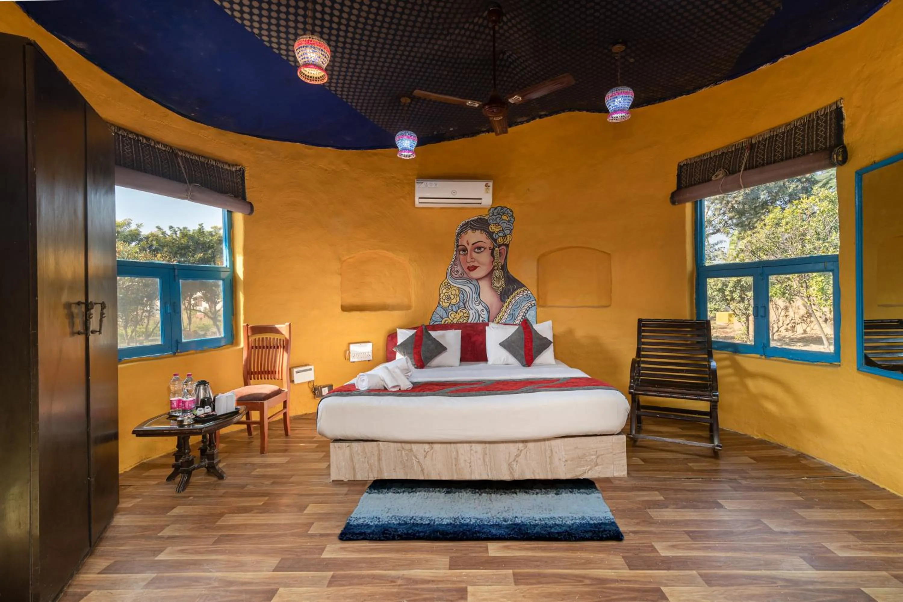 Bed in Arise Ethnic Village Resort - Manesar Bilaspur