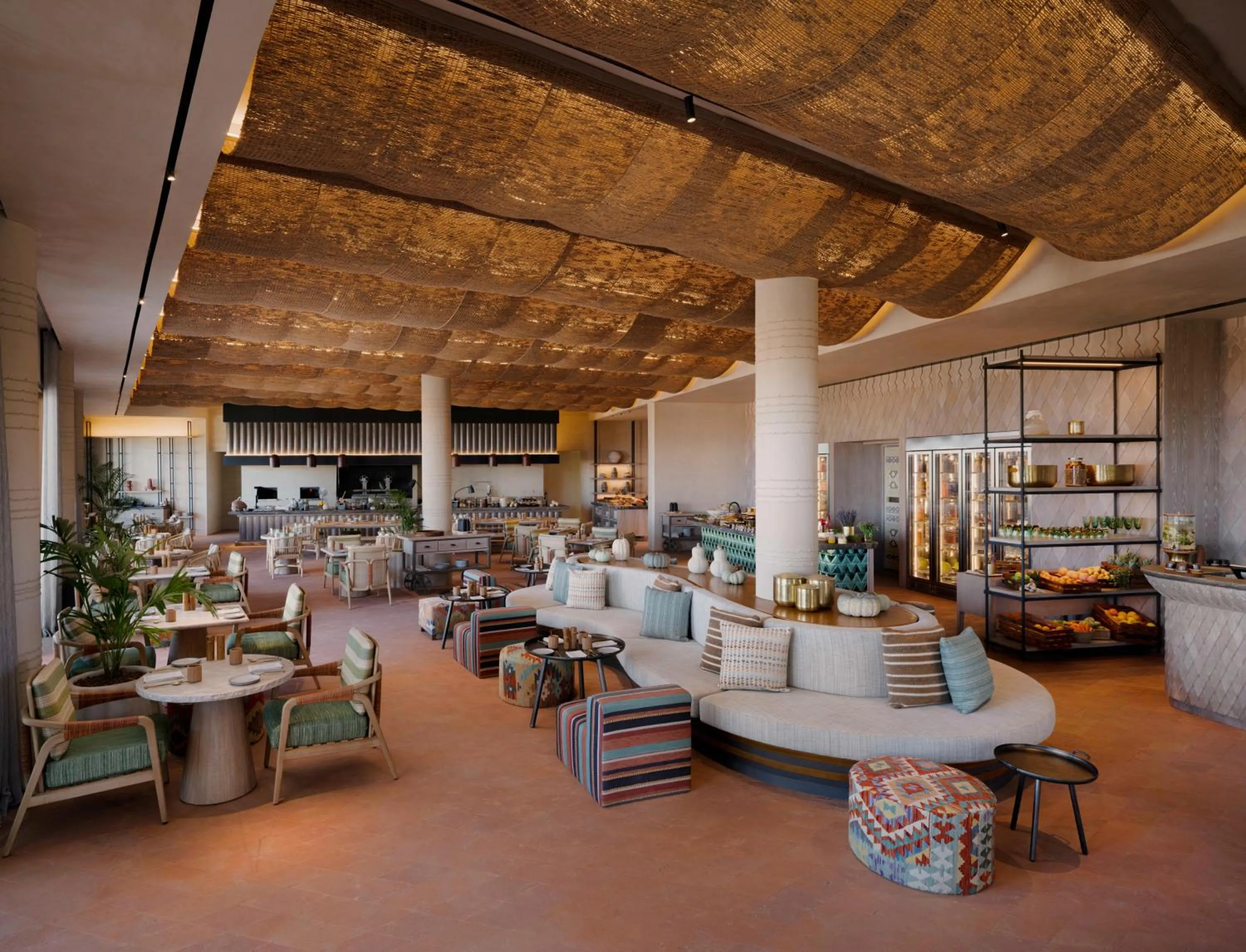 Dining area in Six Senses Southern Dunes, The Red Sea
