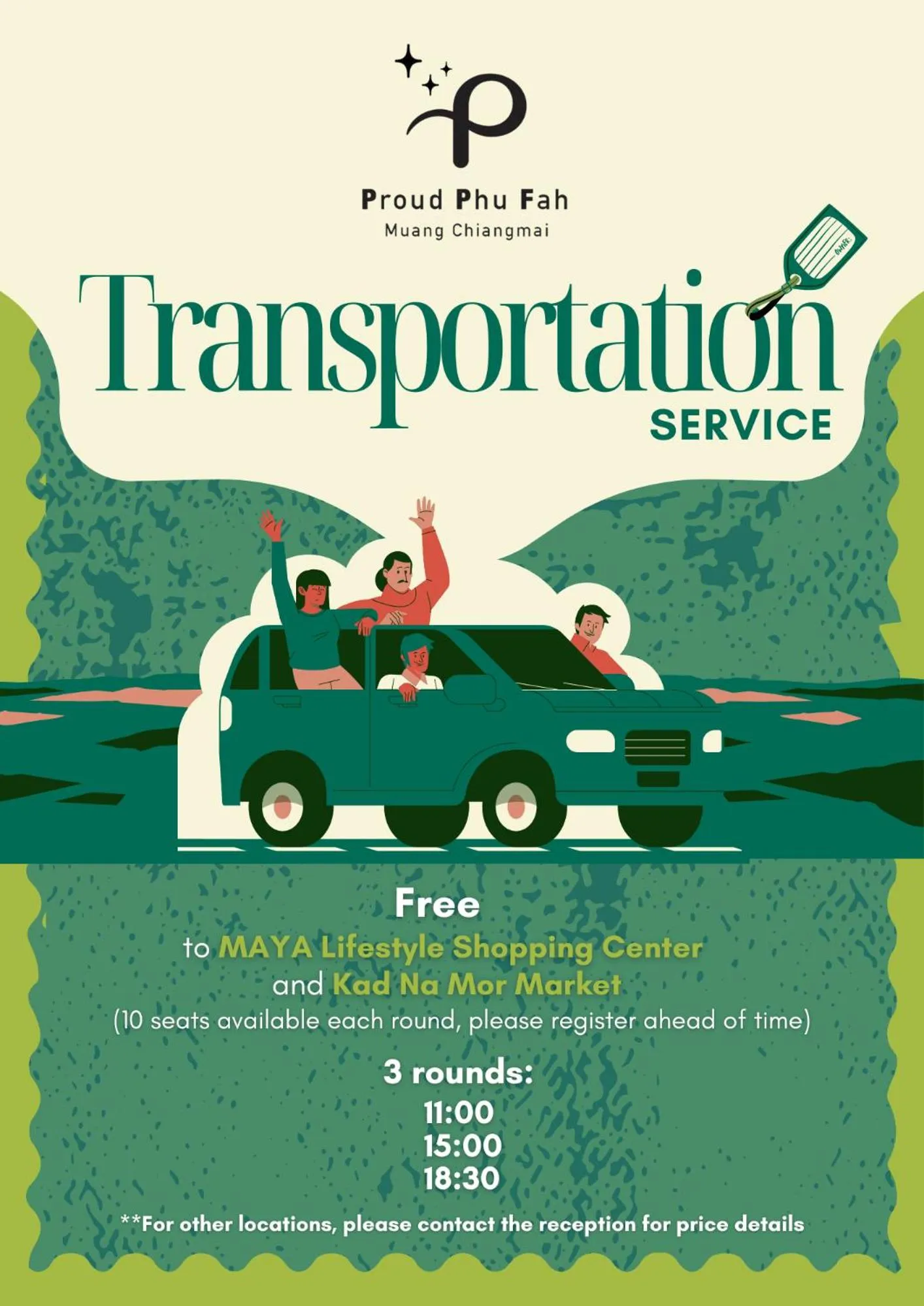 shuttle in Proud Phu Fah Muang Chiang Mai