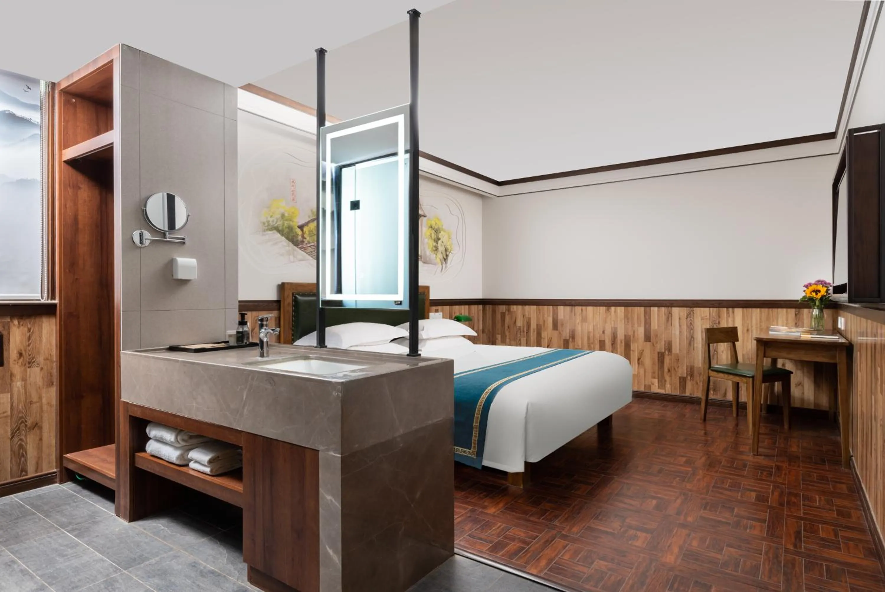 Bedroom, Bed in Nost algia Hotel Near University of Technology -Shanxi museum 时光漫步酒店 山西博物院太原理工大学店 Free fresh ground coffee,Free laundry service