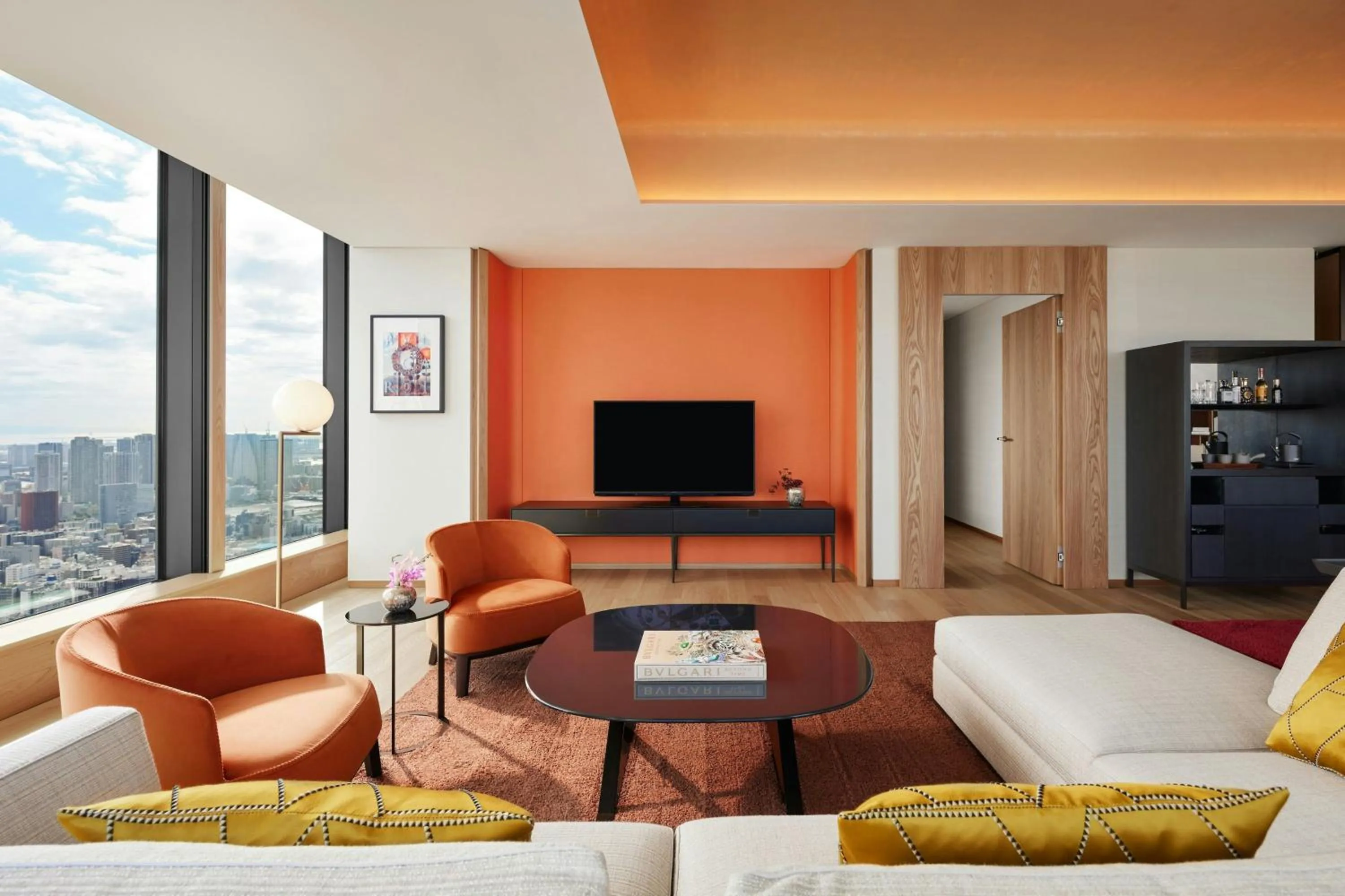 Living room in Bvlgari Hotel Tokyo