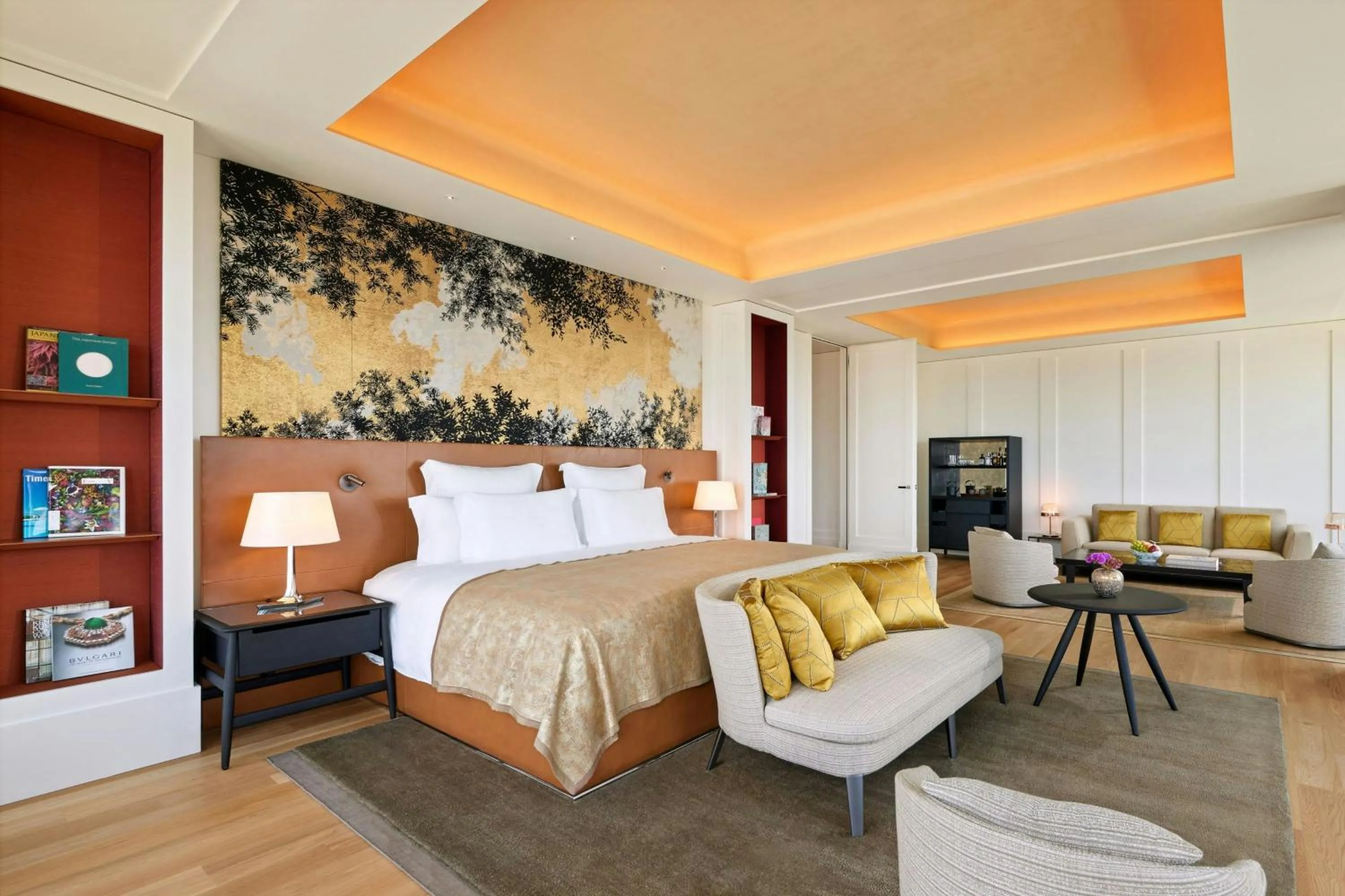 Bedroom, Bed in Bvlgari Hotel Tokyo