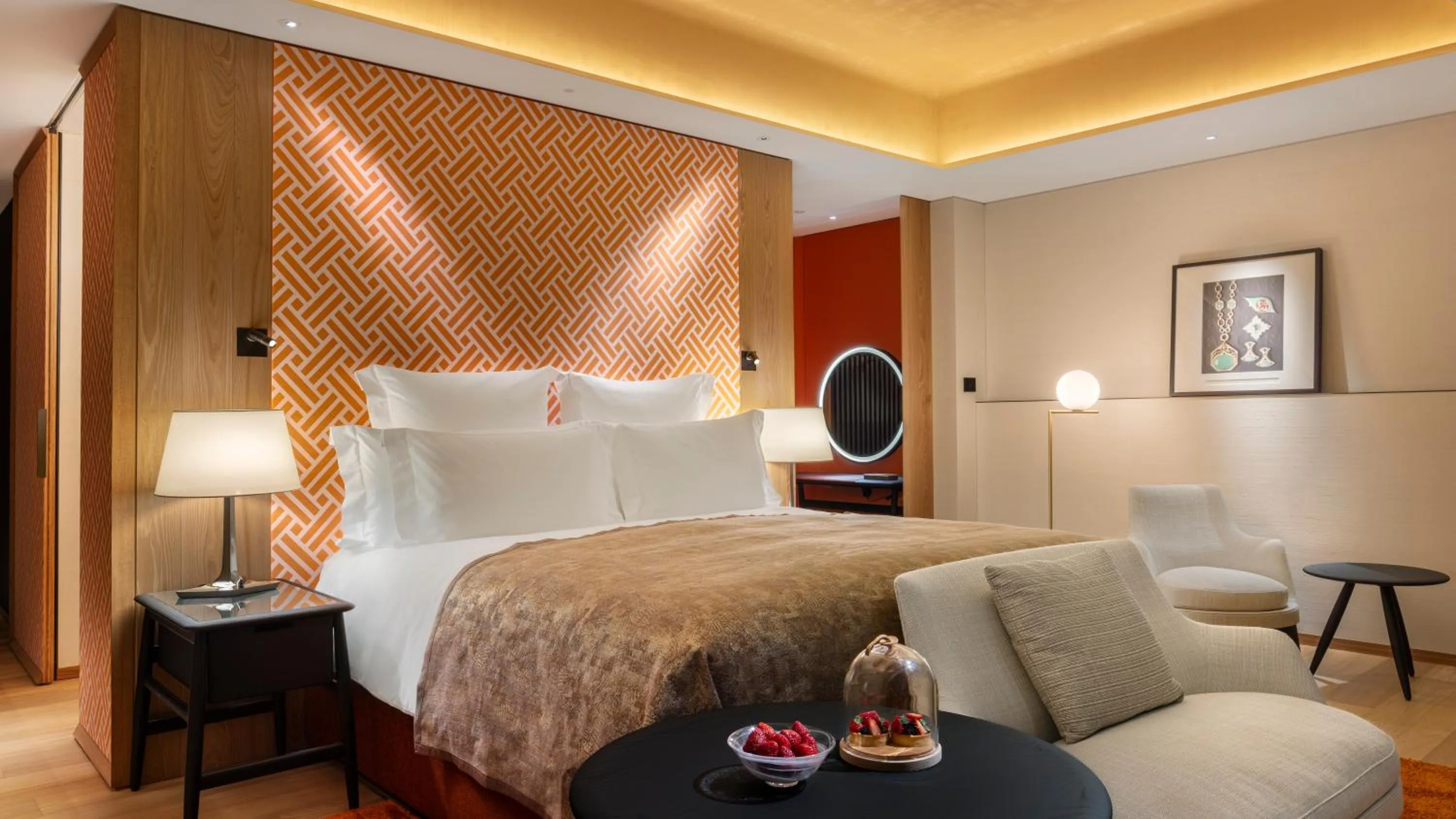 Bedroom, Bed in Bvlgari Hotel Tokyo