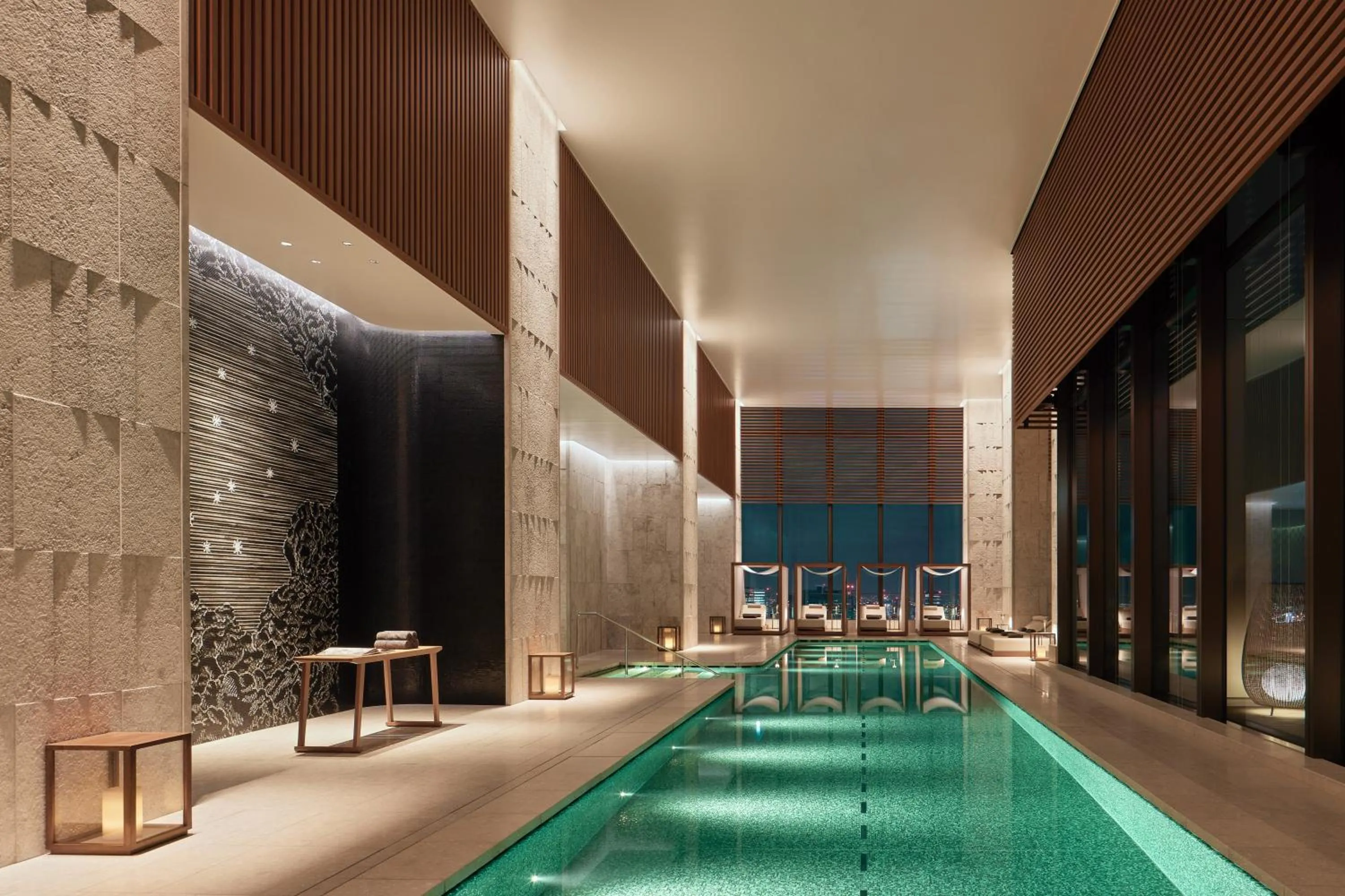 Swimming pool in Bvlgari Hotel Tokyo