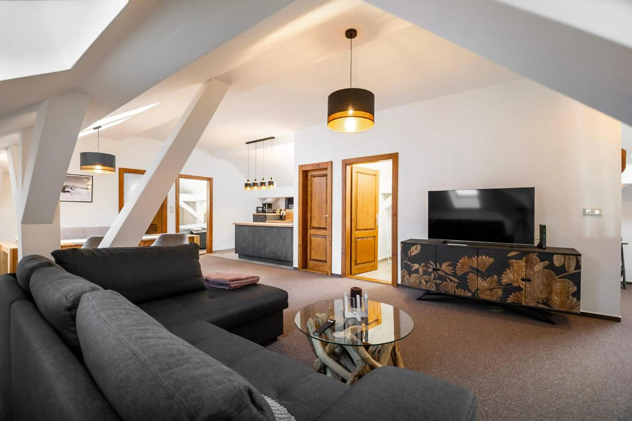Communal lounge/ TV room in Vila Kollár Vysoké Tatry