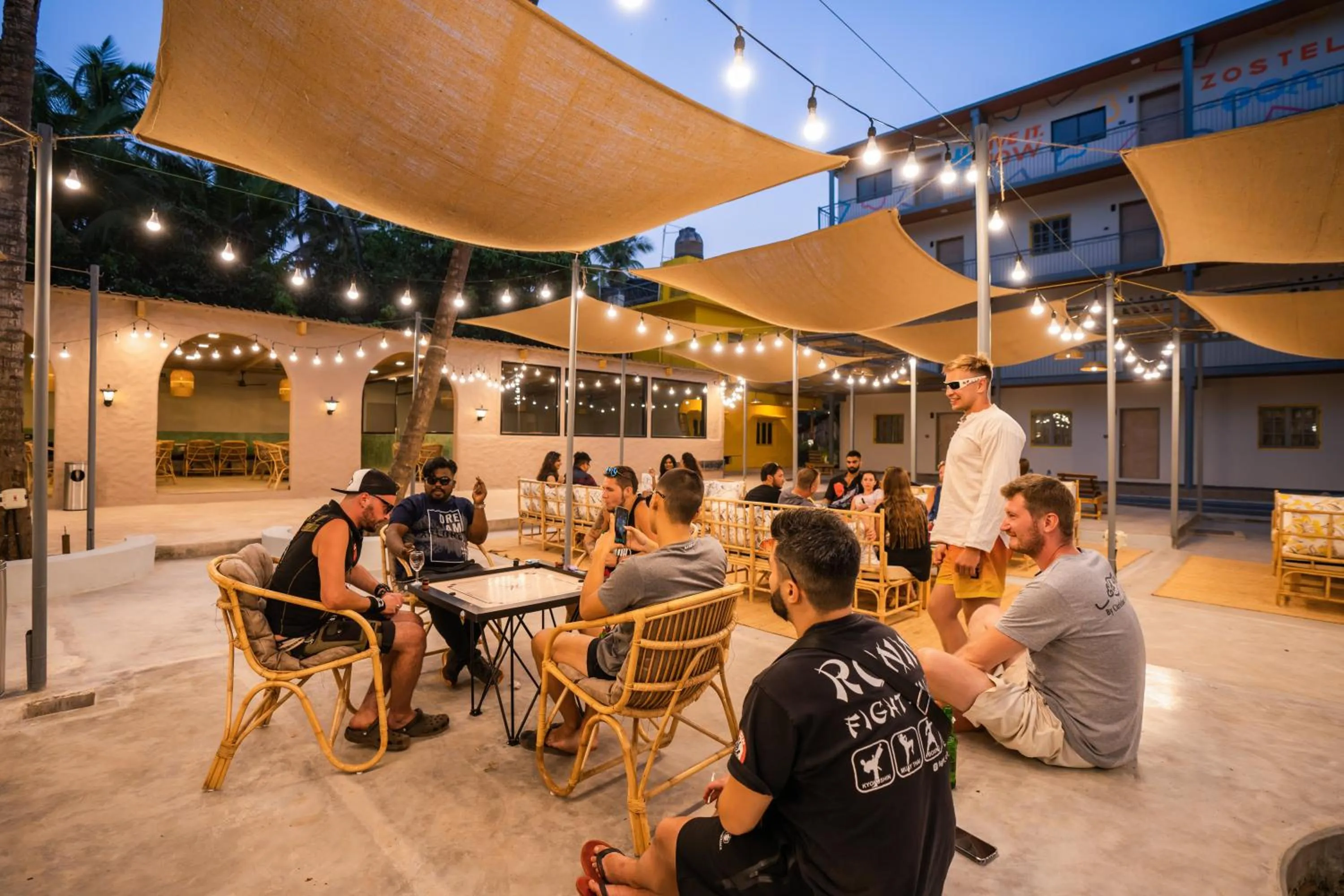 Patio in Zostel Goa, Morjim