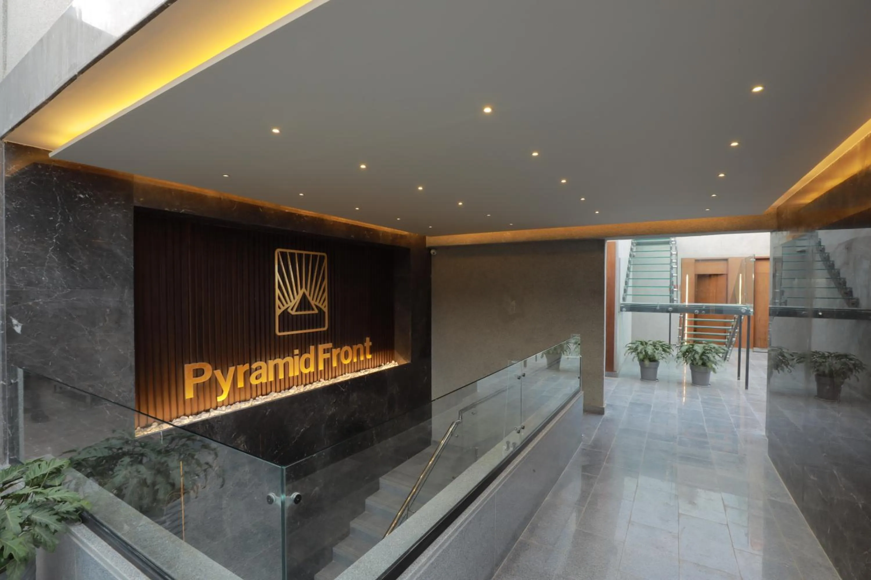 Property logo or sign in Pyramid Front Hotel