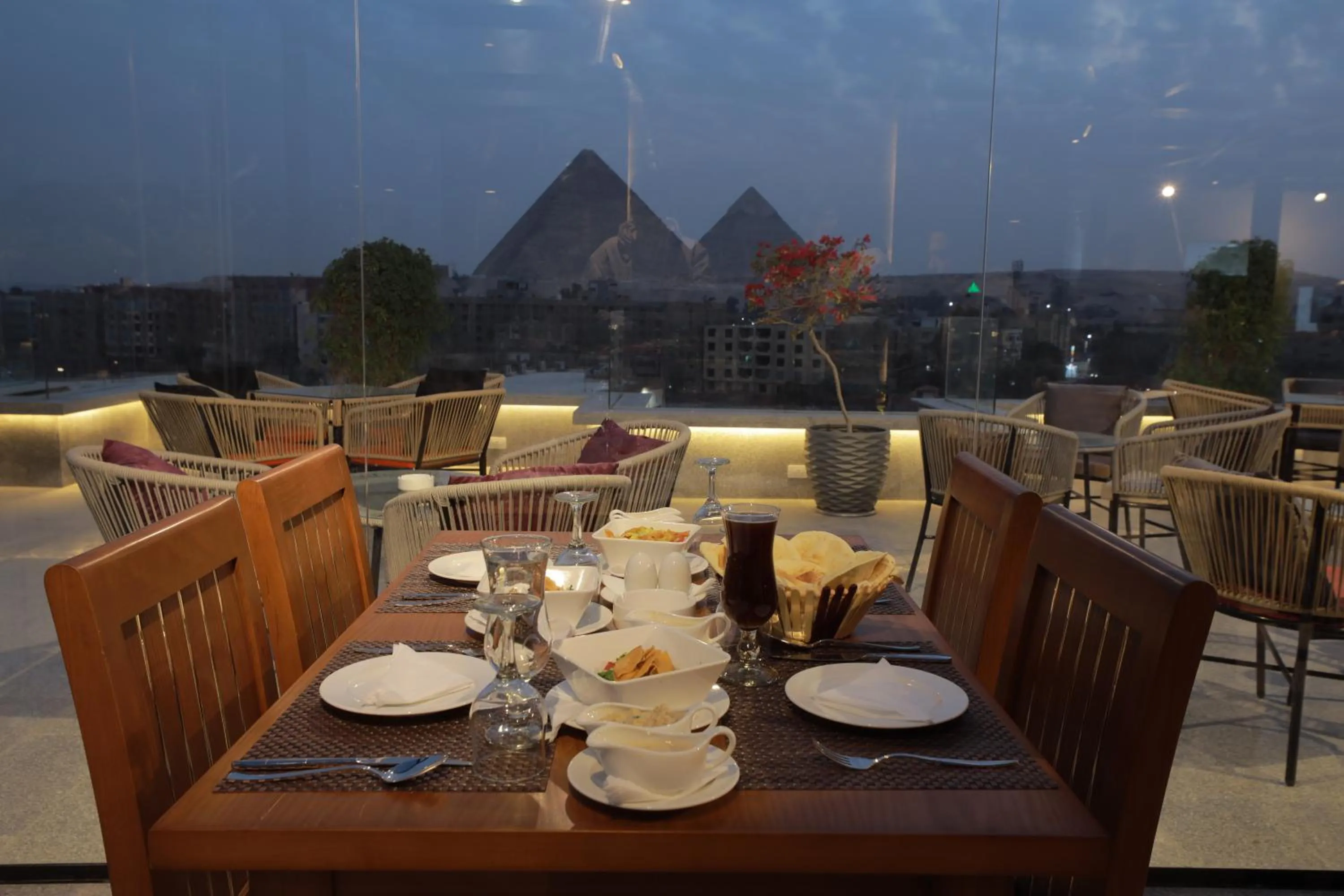 Breakfast in Pyramid Front Hotel