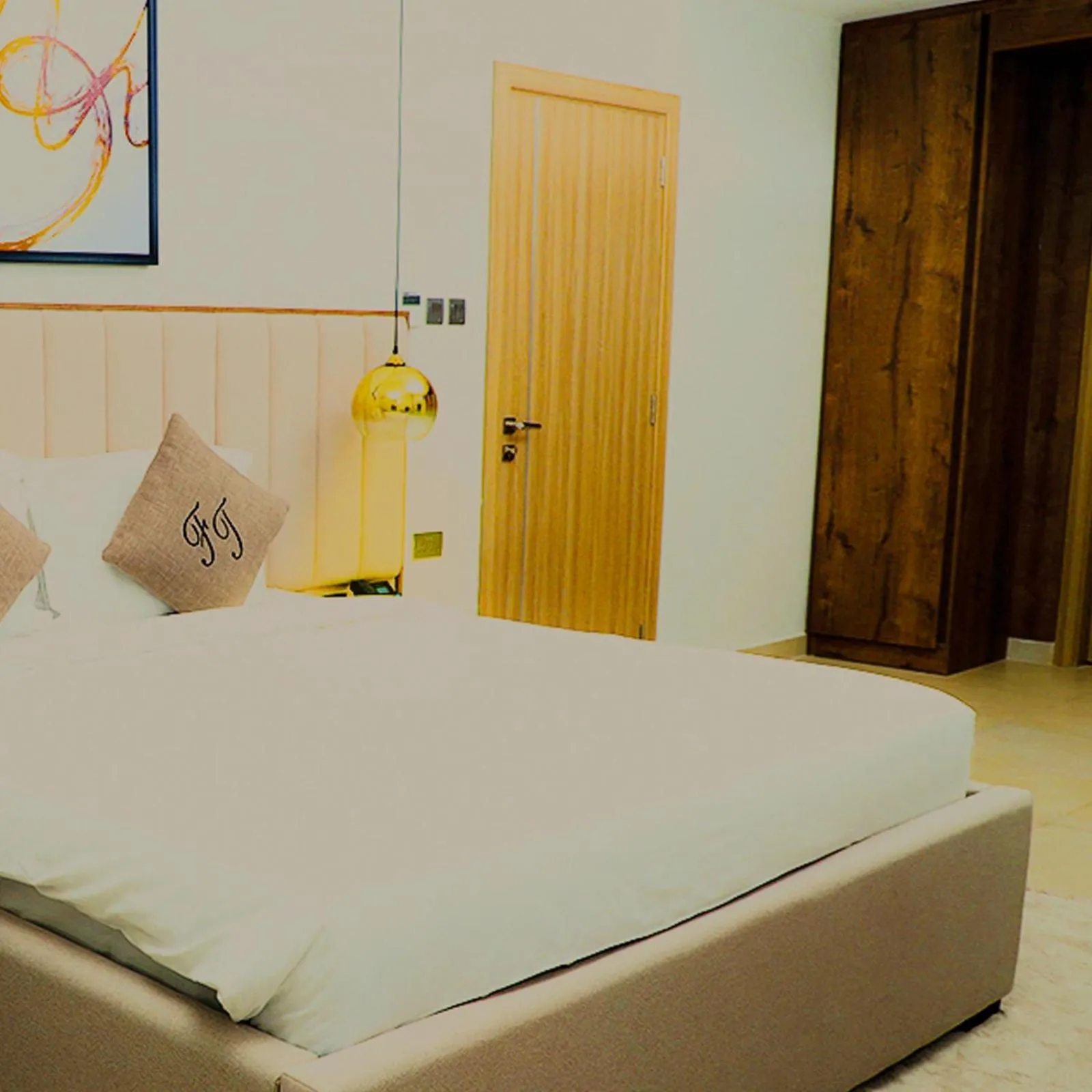 Bedroom, Bed in Farhan Tower