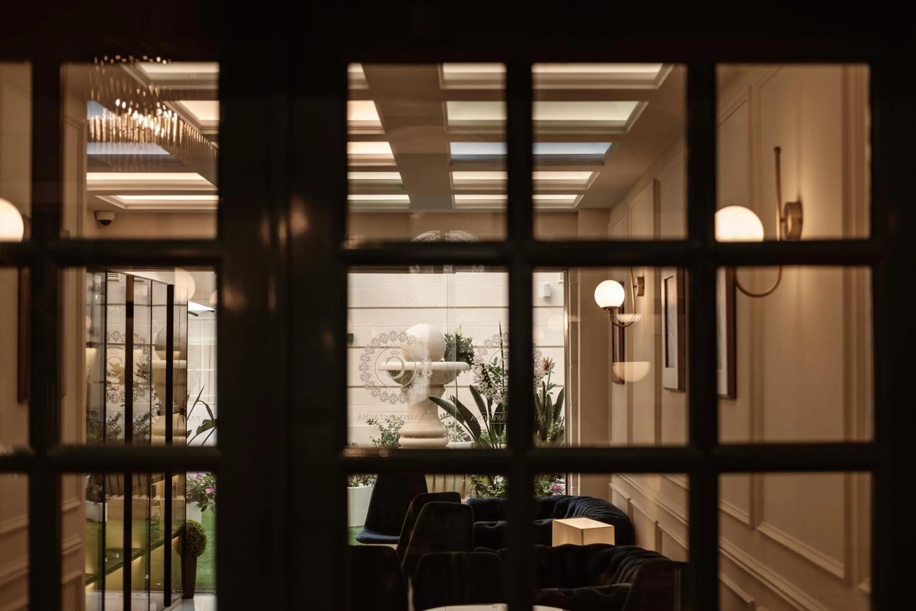 Inner courtyard view in Palazzo Castagna Boutique Hotel