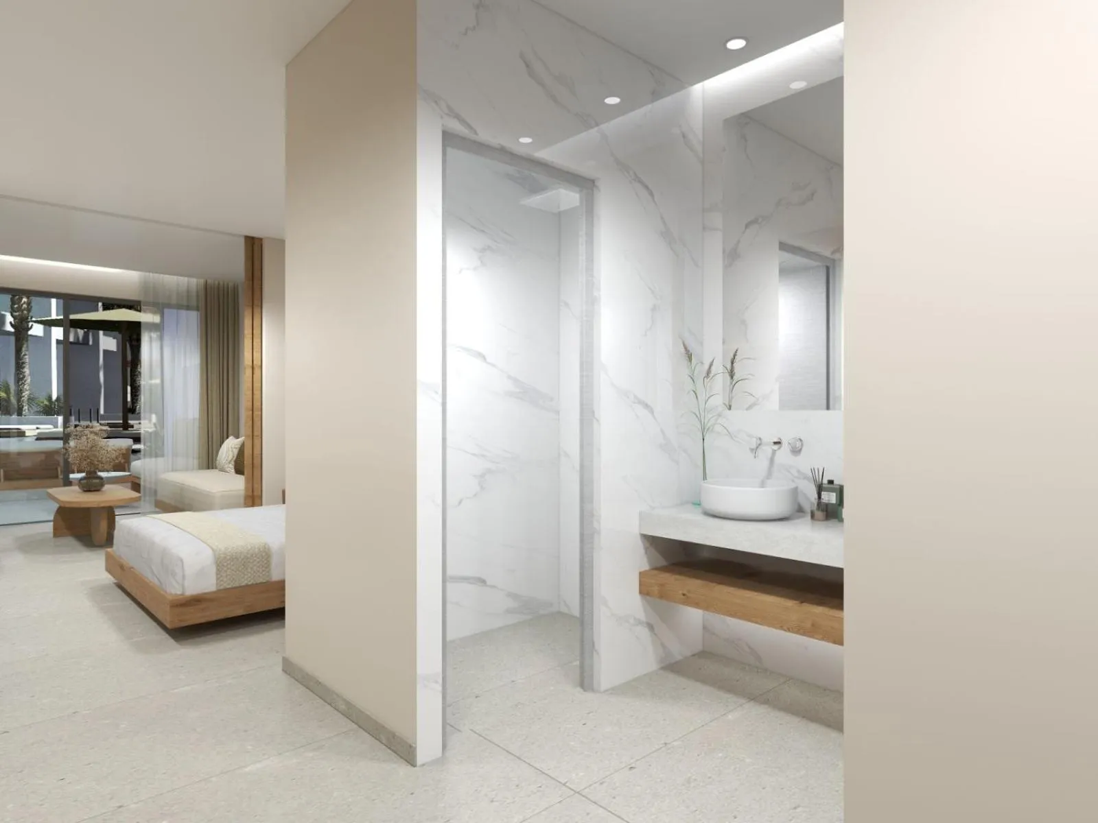 Bathroom, Bed in Magda Hotel Club