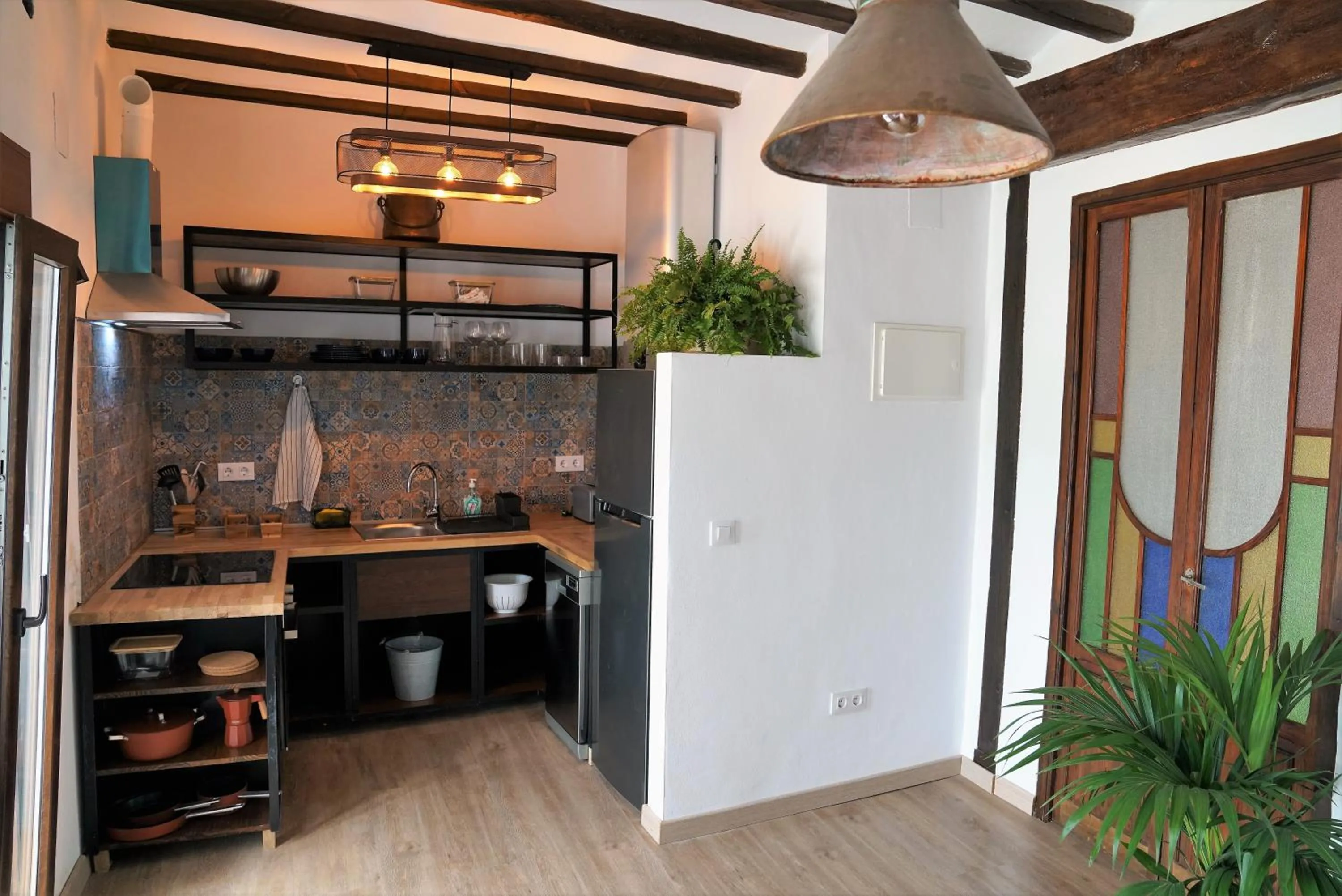 Kitchen or kitchenette in Coqueta Casita de Pescadores frente al Puerto